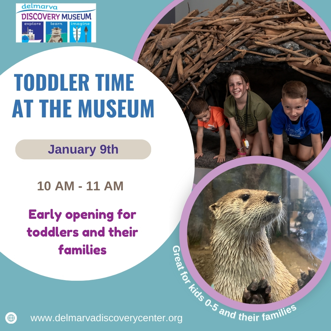 Mark you calendars! Toddler Time at the Museum is Friday, January 9thfrom 10 AM - 11 AM. This early opening is great for kids aged 0-5 and their families! Normal Admission Rates Apply! See you in the Museum!