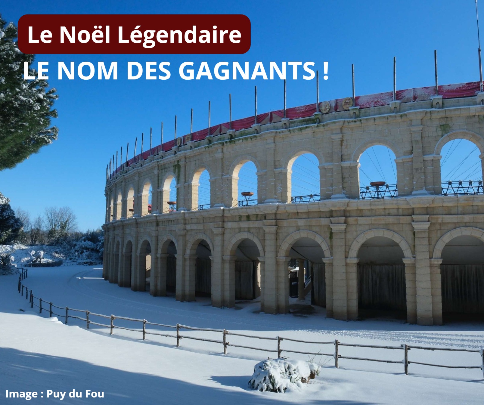 🎁 𝐋𝐄 𝐍𝐎𝐄̈𝐋 𝐋𝐄́𝐆𝐄𝐍𝐃𝐀𝐈𝐑𝐄 : 𝐕𝐎𝐈𝐂𝐈 𝐍𝐎𝐒 𝐆𝐑𝐀𝐍𝐃𝐒 𝐆𝐀𝐆𝐍𝐀𝐍𝐓𝐒 ! 🎄✨
Le Père Noël est passé un peu en avance au Jardin des Légendes ! Vous avez été des dizaines à participer à notre concours exclusif de l'Avent, et nous tenions à vous remercier pour votre enthousiasme et vos partages qui ont fait vibrer la page tout le mois de décembre. ❤️
Après un tirage au sort (sous haute surveillance des Mousquetaires ! ⚔️), nous avons le plaisir d'annoncer les noms des heureux élus qui remportent les cadeaux mis en jeu :
🎯Anne Laure Ladan-bockairy remporte le jeu inédit Puy du Fou, pour jouer en famille
🎇RV LF remporte l'ultime cadeau de ce noël Légendaire : 2 places pour le plus grand spectacle du monde ❤✨
🎁ET.... SURPRISE !! 🌟
Corye Dqr remporte deux places pour découvrir le Grand Noël du Puy du Fou en 2026 ! 🎄✨
FÉLICITATIONS À TOUS ! 👏
➡️ Comment récupérer votre lot ? Envoyez-nous un Message Privé (DM) dès maintenant pour confirmer vos coordonnées et organiser l'expédition de votre cadeau.
Un grand merci à tous les participants ! Ne soyez pas tristes si vous n'avez pas gagné cette fois : restez bien connectés, car notre Escape Game Digital commence prochainement avec de nouveaux défis et d'autres surprises à la clé ! 🗝️
Encore une merveilleuse année 2026 à tous ! 🌟
#NoelLegendaire #Gagnants #PuyduFou #Concours #JardindesLégendes #Saison2026 #MagieDeNoel