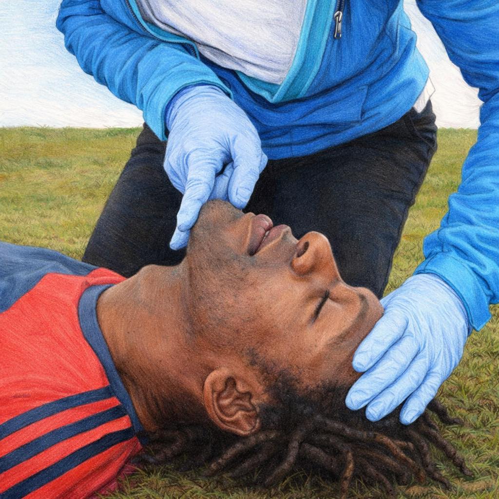 🤏👅 Grabbing the tongue to stop someone choking when unconscious 🤏👅
It’s a sight many football fans may be familiar with; two players take a knock leaving one unconscious. But it is what follows next that we’re focussing on today. In an effort to stop the unconscious player from “swallowing their tongue”, some players think they need to grab it.
Well, we’re grabbing our whistle and blowing for fulltime on this myth. It is not humanly possible for you to swallow your tongue. However, it can still block the airway.
If someone is unconscious, tilting the head back will open the airway, as it lifts the back of the tongue away from the back of the throat. Using two fingers to lift the chin will clear the airway even more.
www.dtmk.co.uk
Enquiries: enquiries@dtmk.co.uk
01908 112111
#LifeSavingSkills #BystandersToLifesavers #NobodyLeftWithoutCare #PreparedPeople #SaferWorkplaces #StrongerFamilies #DTMK #FirstAid #FirstAidTraining #MiltonKeynes #Buckinghamshire #Bedfordshire #Northamptonshire #Oxfordshire