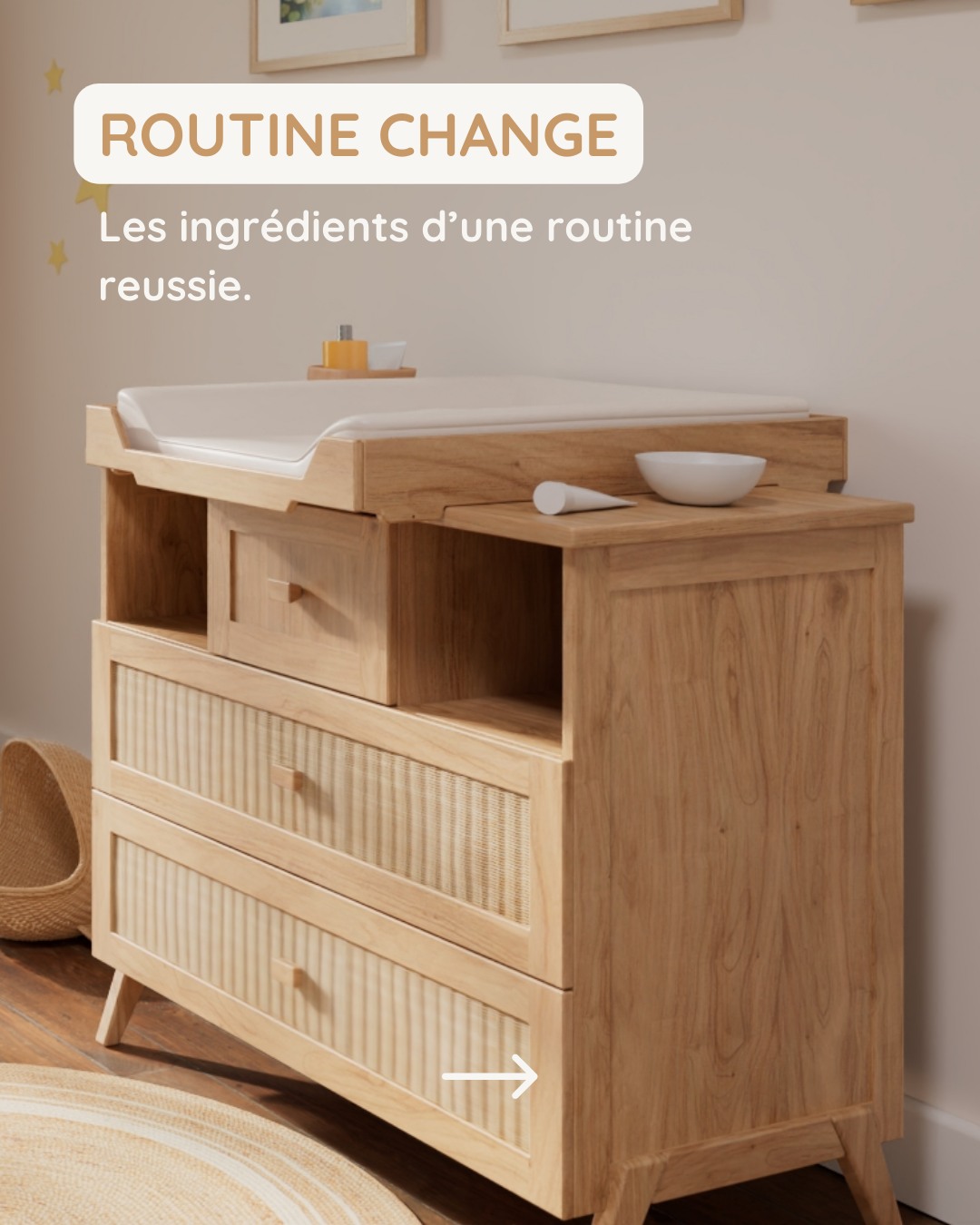 Les ingrédients d’une routine de change réussie ✨
Le change fait partie des petits rituels du quotidien. Pour qu’il devienne un moment simple, serein et confortable, quelques gestes répétitifs suffisent à rassurer bébé et à prendre soin de sa peau. 💛
🌿 Avoir tout le nécessaire
🧼 Nettoyer en douceur
🧴 Protéger la peau de bébé
🧡 Le petit moment câlin
#routinechange #soinbebe #peaudebebe #parents #rituelsquotidiens #momentcomplice #bienetrebebe #theobebe