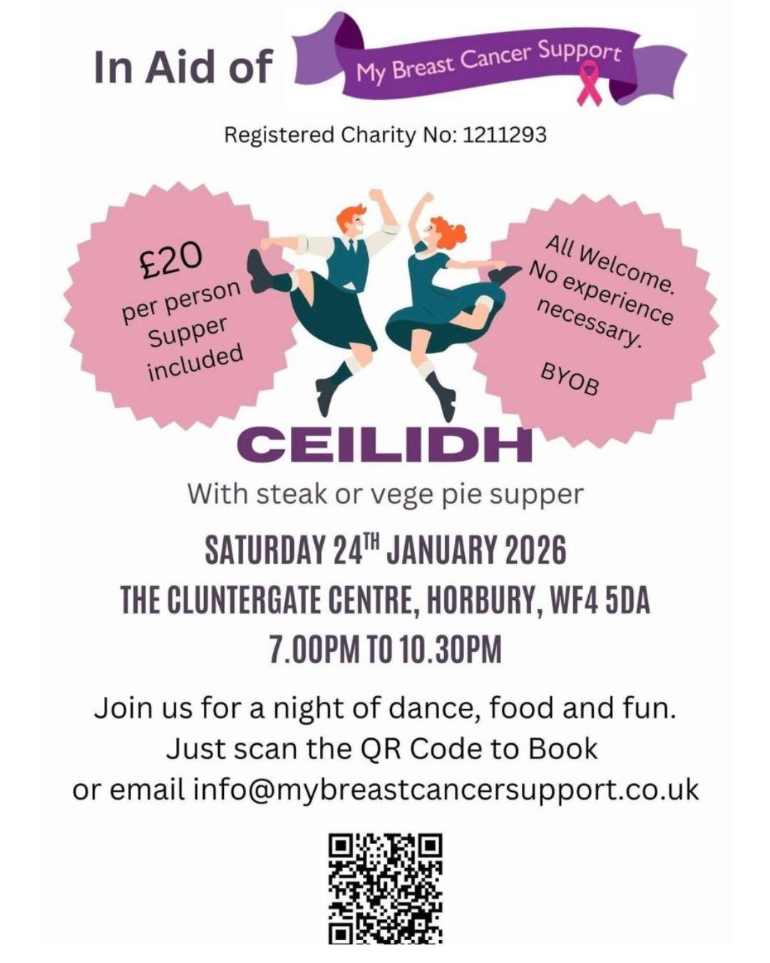 Fancy a bit of a jig?
https://bookwhen.com/mybreastcancersupport/e/ev-sl2b-20260124190000