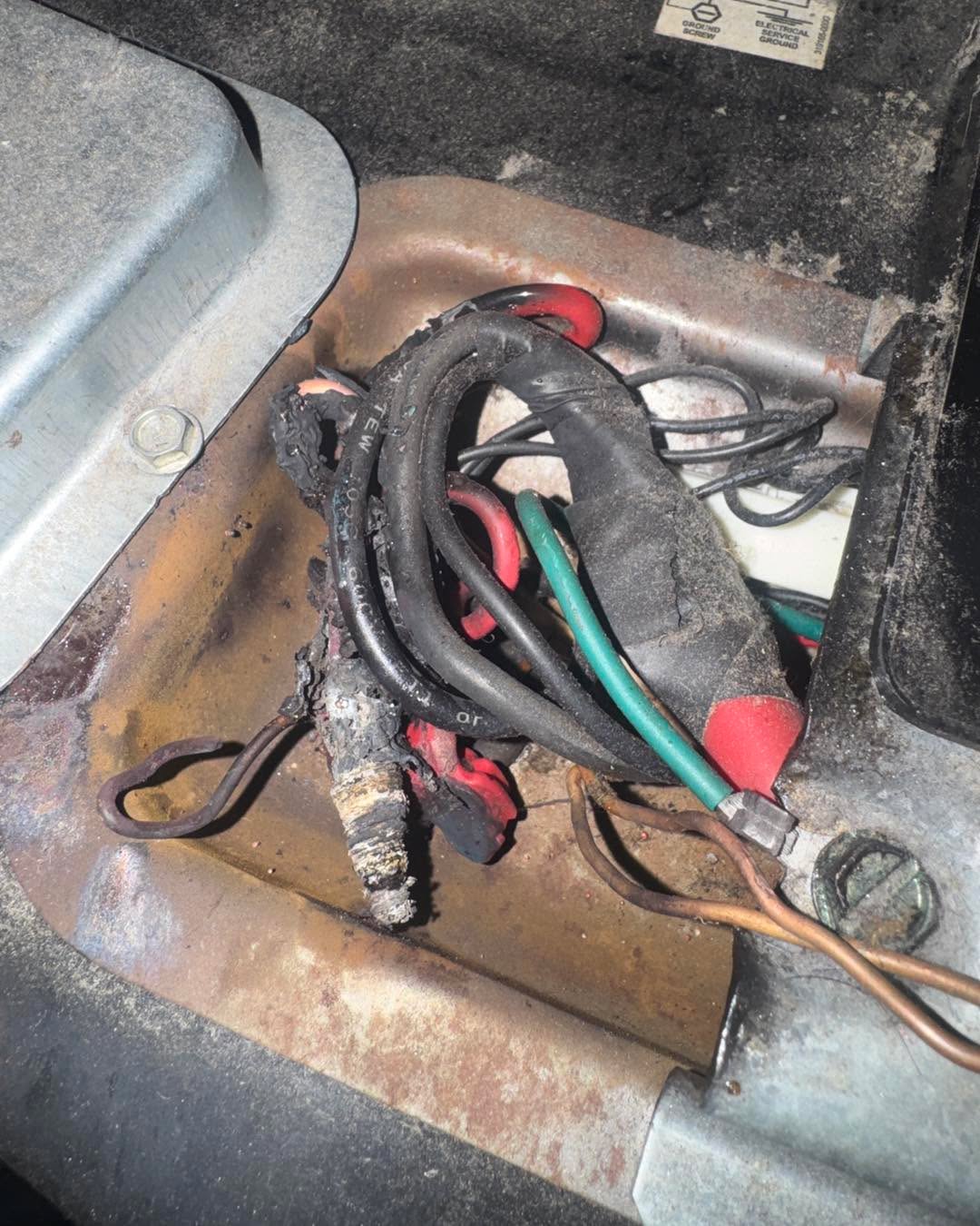 Weekend emergency call today. Customer didn't have any hot water. Breaker kept tripping.
Found a burnt-up wire most likely caused by a loose connection, repaired the damage, secured everything properly, and tested the thermostat and both heating elements. She's back to heating like she should.
If your water heater is acting up - no hot water, inconsistent temps, or strange noises - or any other small repairs - Taskline Home Services has you covered. Serving Fayetteville, Hope Mills, and the surrounding area with reliable, no-nonsense repairs.