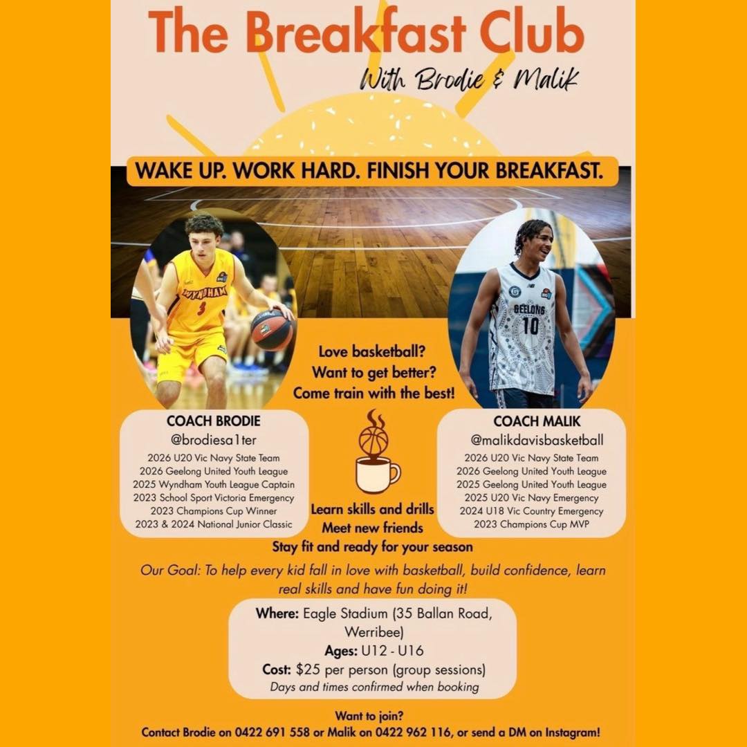 ๐ฅ January Training Is On! ๐ฅ
Train under two exceptional young coaches, Brodie & Malik, in a positive, high-performance environment this January.
๐ Eagle Stadium
โฐ 10:00am โ 11:00am
๐ Jan 5 | 8 | 13 | 15 | 18 | 21
Be coached with purpose. Train with intensity. Start 2026 strong ๐ฅ