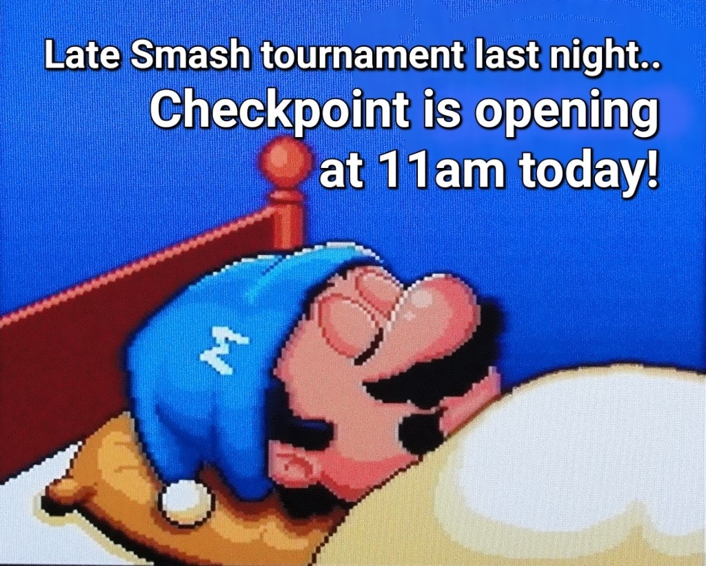 Another late one last night. Checkpoint will be opening at 11 today!
Today is also a great day to pick up one of our Day Passes! Game all day long on PC and Console--plus 30 minutes of VR-- all for just $20!