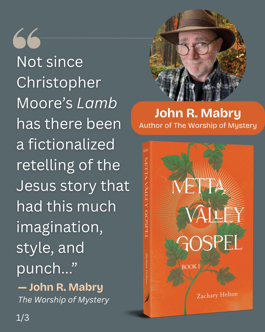 So grateful to Rev. Dr. John R. Mabry for this generous, thoughtful endorsement of Metta Valley Gospel.
His work has long been a bridge between mysticism, imagination, and faith beyond fear—and it is an honor to know this story resonated.
#mettavalleygospel #johnrmabry #spirituality