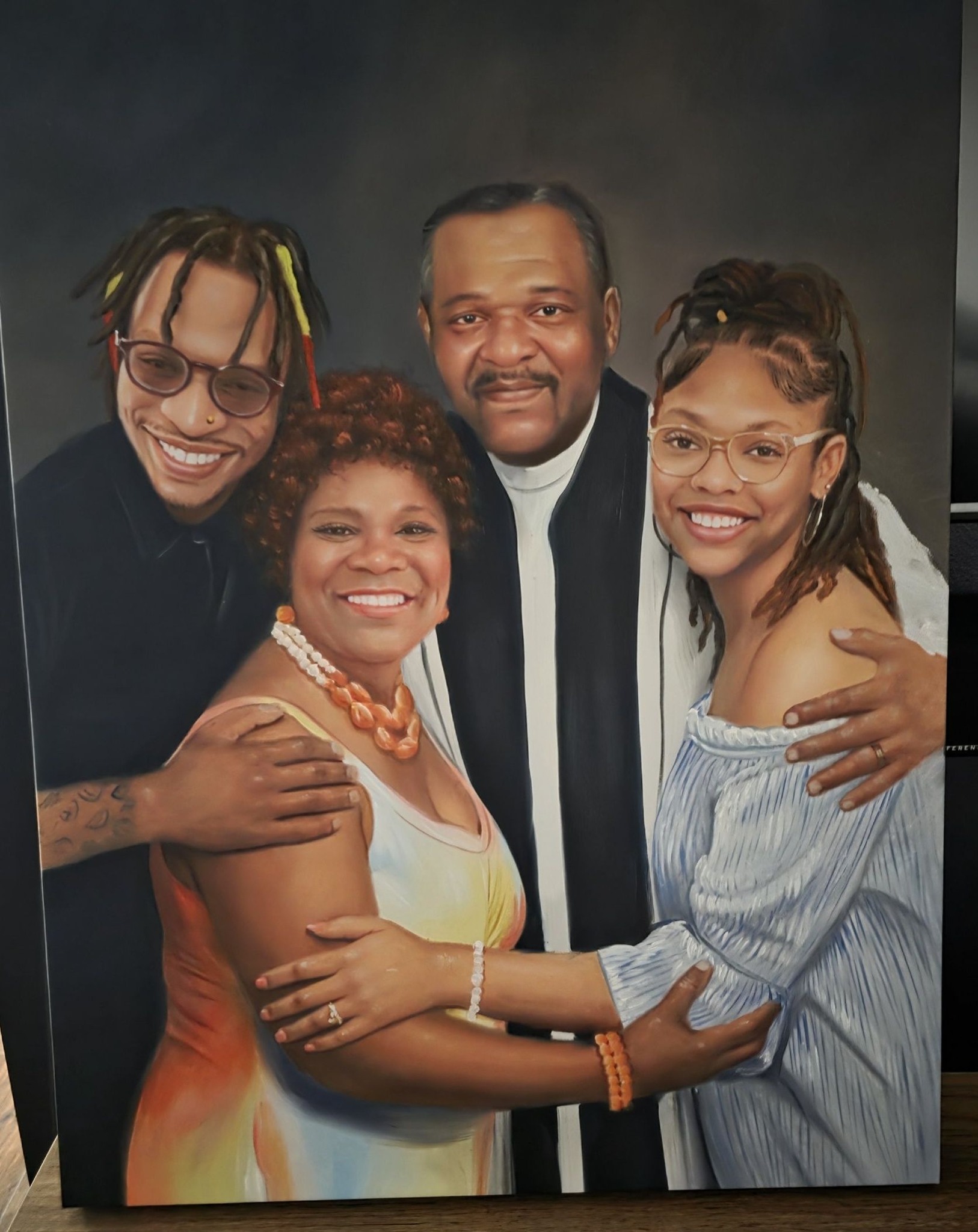 My kids gifted me with this beautiful portrait for Christmas. They both know how challenging holidays have been since my dad passed away in 2013. The picture of the picture doesn't do justice to how amazing it really is!
Having my mom present to witness receiving the gift felt so amazing!
My dad was my HERO! My mom, Susie Walton, IS my SHE-RO! I'm a product of amazing parents! Missing dad so much! Loving on mom as much and often as I can!!!!