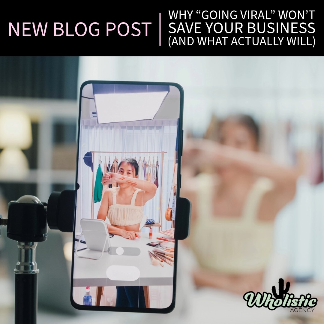 š¦ New blog post is live: Why āGoing Viralā Wonāt Save Your Business (And What Actually Will)
Going viral feels like the goal⦠but itās usually a distraction.
If your business is relying on a āone big hitā to fix sales, consistency, or growth, this oneās for you. We break down why viral content doesnāt build a stable business (and what actually does).
Read our latest article using the link in our bio!
Save this for later + send it to the friend whoās chasing views instead of building a system.
#MarketingTips #SmallBusinessMarketing #ContentStrategy #DigitalMarketing #WholisticAgency #Entrepreneur #entrepreneurship