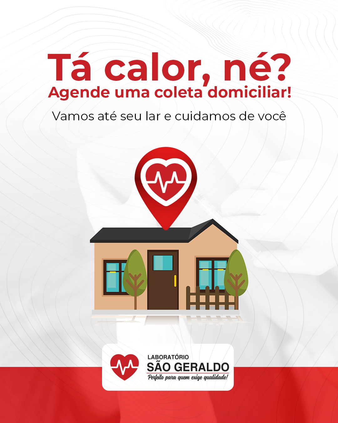 Mais do que comodidade, a coleta domiciliar é cuidado humanizado. 💓
O laboratório vai até você, respeitando seu tempo, seu espaço e suas necessidades, sem abrir mão da qualidade técnica. É a solução ideal para idosos, crianças e pessoas que buscam mais conforto, especialmente nos dias de calor intenso.
📲 Fale com nossa equipe e agenda uma coleta domiciliar.
Laboratório São Geraldo
Perfeito para quem exige qualidade!
💻Site: www.saogeraldolaboratorio.com.br
📬E-mail: contato@saogeraldolaboratorio.com.br
Encontre a unidade mais próxima de você:
📍 Unidade Formiga (Centro):
Rua Doutor Teixeira Soares, nº 335
Whatsapp: +55 (37) 99942-9783
Telefones: (37) 3322-3111 / (37) 3321-1425
📍 Unidade Formiga (Bairro Sagrado Coração de Jesus):
Av. Abílio Machado nº 368
Whatsapp: +55 (37) 9 9997-0900
Telefone: (37) 3321-1425
📍 Unidade Quinzinho:
Rua Lassance Cunha, 356, Formiga
Telefone/Whatsapp: (37) 9 9839-9914
Telefone: (37) 3321-1425
📍 Unidade Divinópolis (Bairro Niterói):
Complexo Saúde São João de Deus
Rua do Cobre, nº 800
Whatsapp: (37) 99934-6635
Telefone: (37) 3229-7706
📍 Unidade Santo Antônio do Monte (Nossa Senhora de Fátima):
Rua José Bonifácio, nº 94
Whatsapp: (37) 98823-9909
Telefone: (37) 3281-4177