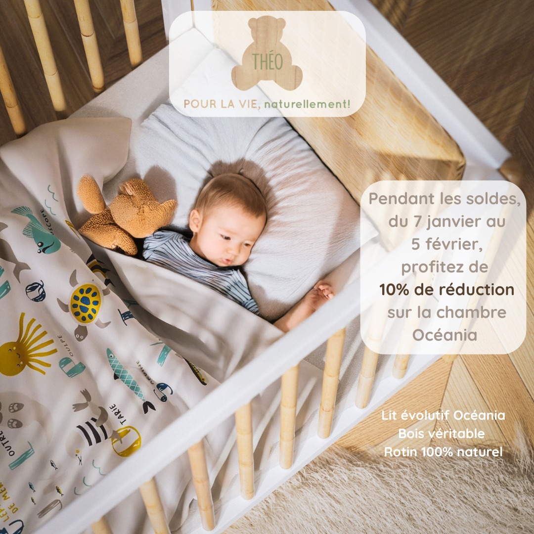 ✨ Soldes Hiver ✨
Jusqu’au 3 février, bénéficiez de -10 % sur notre collection Océania Neige ❄️
Une chambre bébé évolutive, naturelle et fiable pour votre enfant !
💙 Ne laissez pas passer cette occasion ! https://www.theo-bebe.fr/oceania-neige
#OcéaniaNeige #PromoHiver #ModeHiver #StyleÉlégant ##offrelimitee #designfrançais #theobebe #durable #ecoresponsable #decobebe #chambrebebe #mobilierbebe #parentsresponsables