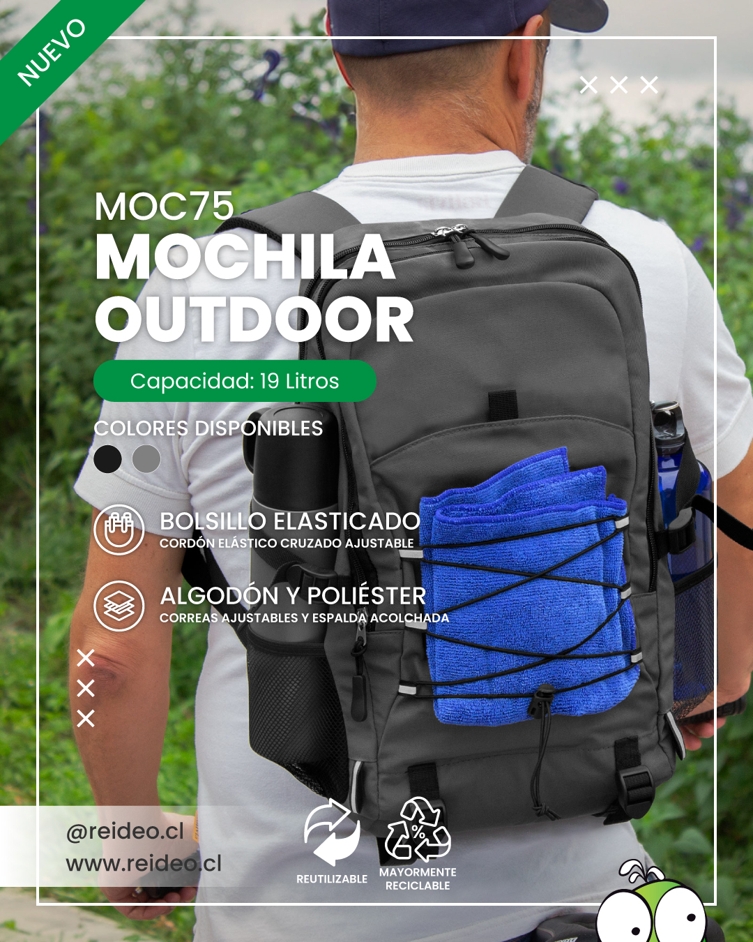 “MOCHILA OUTDOOR. COMODA, PEQUEÑA PARA TODO USO” 🌲✈️👀
👉Medidas: 28 x 17 x 41 cm
👉Capacidad 19 litros. Algodón y Poliester
👉Correas regulables y espalda acolchadas
En nuestra web podrán encontrar catálogos con la temática más importante del rubro promocional. WWW.REIDEO.CL 👈
📱+56947547994
🌐 ventas@reideo.cl
✉️ ventas2@reideowebler.com
#mochila #outdoor #medioambiente #merchandisingchile #merchandisingempresarial #regalospublicitarioschile #regalospublicitarios #empresas #santiago #chile #conlogo #regalo #lapicespersonalizados #lapicesconlogo #lapicespublicitarios #reutilizable #freebpa
