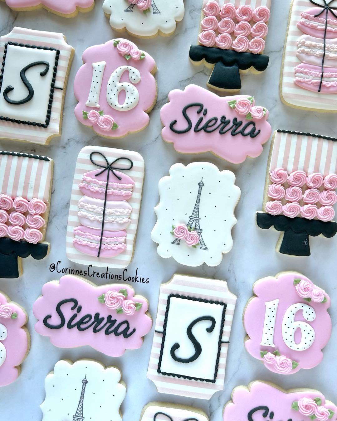 I was so happy to be able to make these fun Pairs themed sweet sixteen cookies for a special “band family” member a few months ago. Happy belated birthday Sierra!
.
.
.
#birthdaycookies #thewoodlandstxcookies #sugarcookies #decoratedcookies #thewoodlandstx #customcookies #sweetsixteenparty #sweetsixteen #Paris #pariscookies