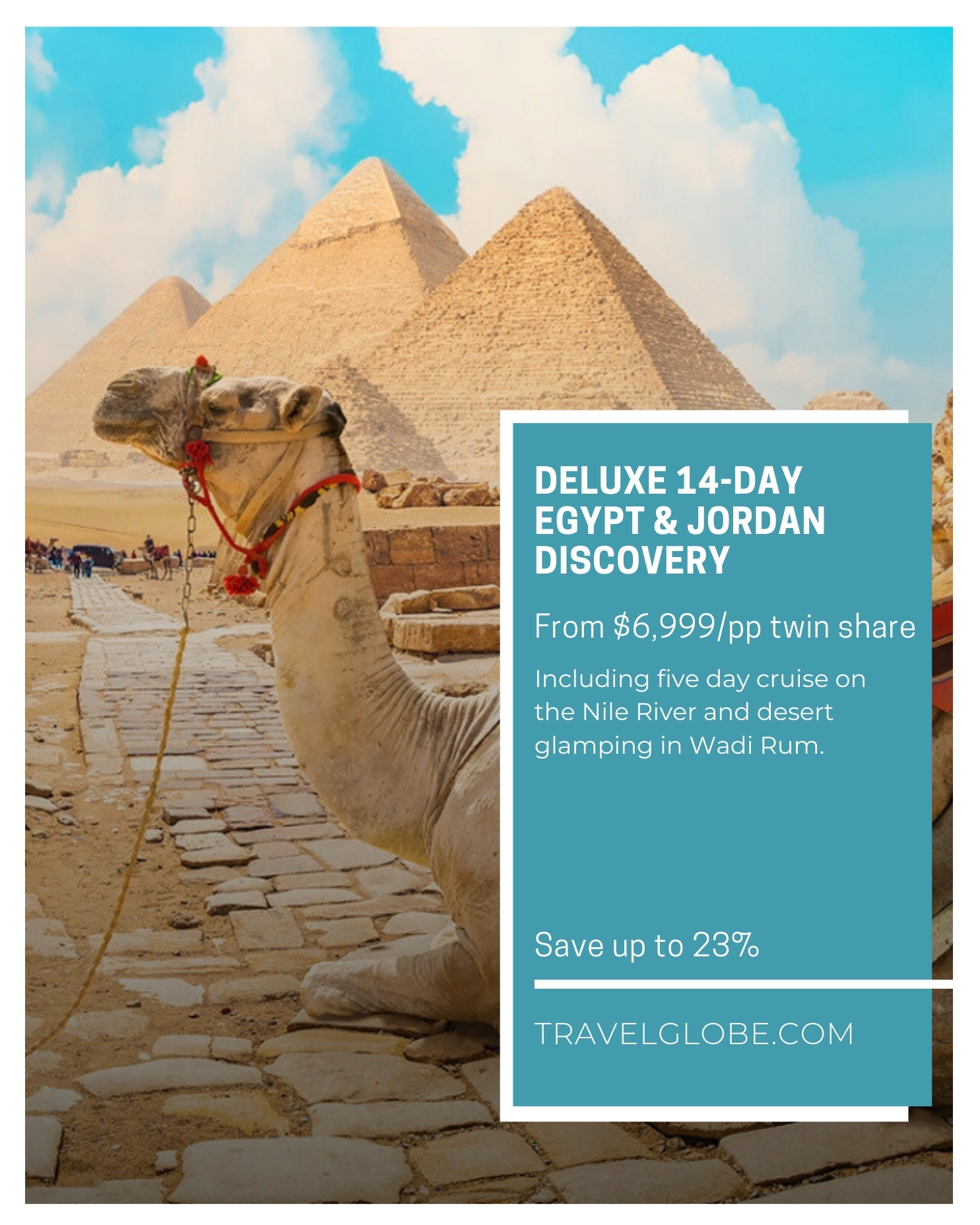 🏺Deluxe 14-Day Egypt & Jordan Discovery with Dead Sea, Petra & Wadi Rum Experiences. Step into the pages of history and adventure on this small-group luxury tour through Egypt and Jordan.
Highlights Include: Marvel at the Great Pyramid of Giza and explore the Grand Egyptian Museum with an expert Egyptologist. Cruise the Nile River, visiting Luxor, Aswan, and the Valley of the Kings. Float in the Dead Sea and explore ancient wonders in Amman. Discover Petra, the rose-red city carved into sandstone and spend a night under the stars in a desert camp at Wadi Rum.
Book by December 2026 for an unforgettable adventure through the sands of time. Limited time offer, DM us today.
#EgyptTravel #JordanTravel #Petra #DeadSea #WadiRum #LuxuryTour #TravelInStyle #AncientWonders #NileCruise #ExploreTheWorld #LuxuryEscapes