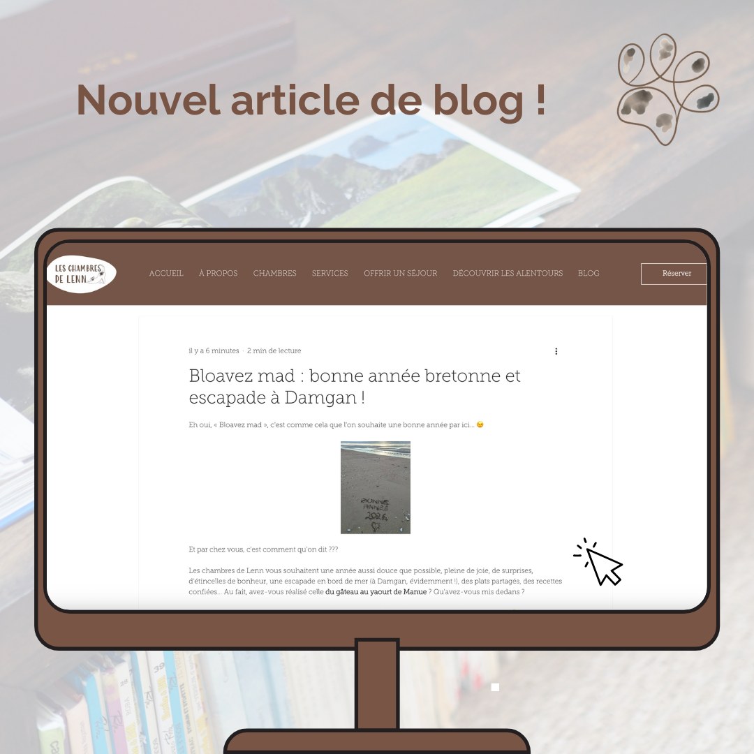 Voyons donc voir ce que raconte le nouvel article de blog...👀
Bonne année en breton, gourmandises et recos culturelles locales...😋🎭 , le Morbihan n'attend que vous !
Lien de l'article 👉🏼 https://www.leschambresdelenn.com/post/bloavez-mad-bonne-ann%C3%A9e-bretonne-et-escapade-%C3%A0-damgan
Découvrez un nouvel article chaque mois sur notre site web 😺
➡️ Pour réserver un séjour 📩 : leschambresdelenn@gmail.com ou par téléphone 📞 : 06 84 83 28 26
#bretagne #damgan #morbihan #chambresdhotes #december #janvier #happynewyear