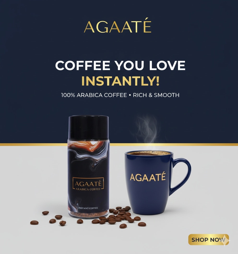 Discover the joy of real coffee—without the wait.
Agaaté Arabica Instant Coffee is crafted for those who appreciate rich aroma, smooth taste, and uncompromised quality.
100% Arabica.
Instantly satisfying.
Unmistakably premium.
🛒 Shop now and taste the difference.
#AgaatéCoffee #InstantlyBetter #ArabicaOnly #CoffeeYouLove #PremiumInstantCoffee #CoffeeMoments