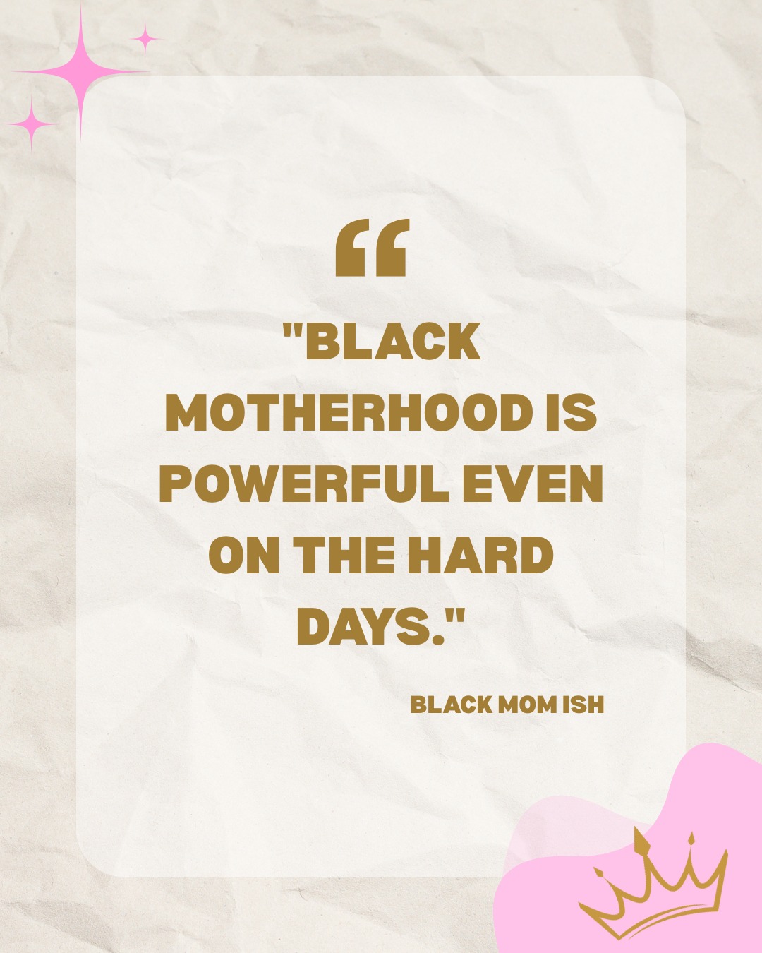 There is nothing like being a black mom. We are the blueprint sis.