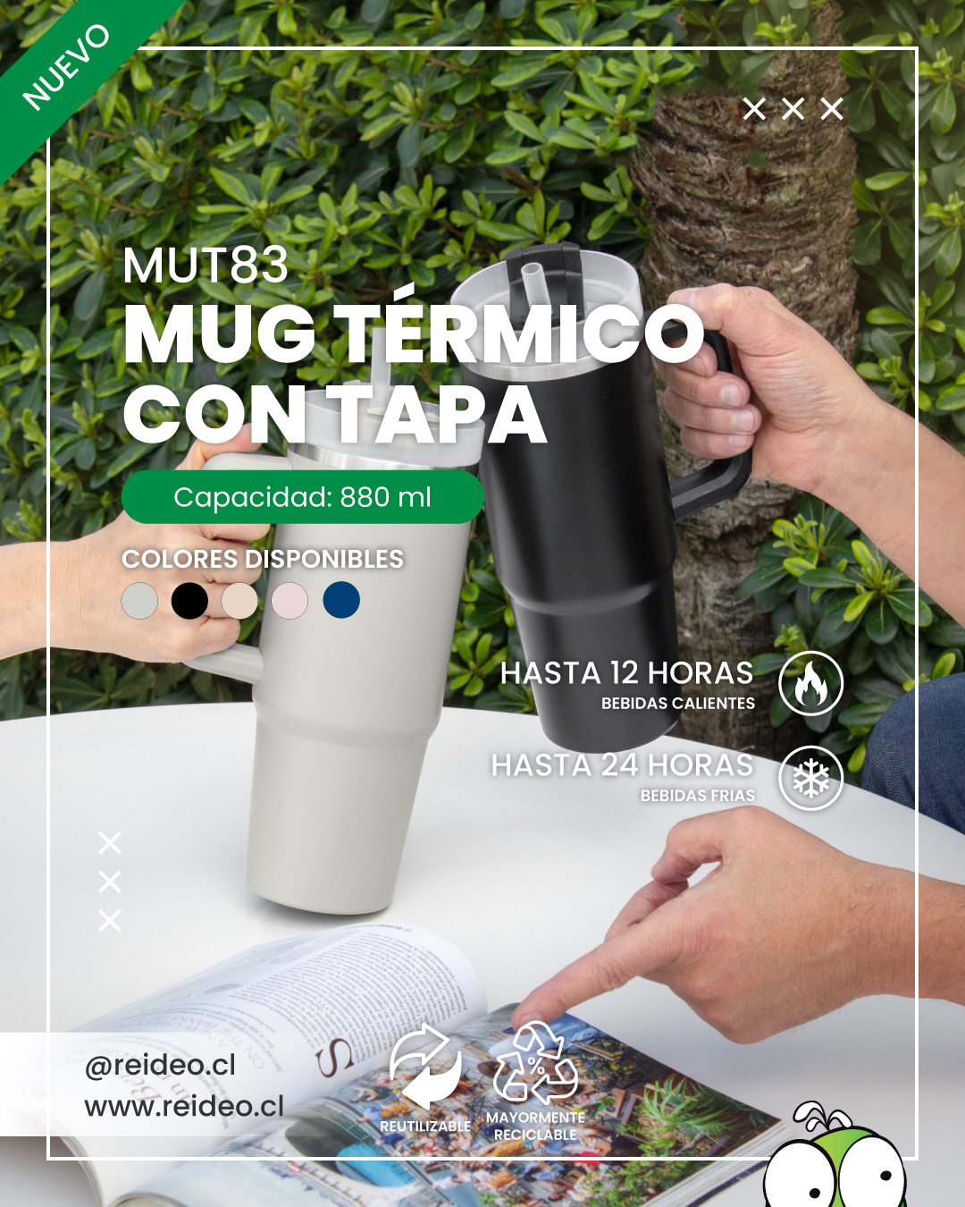 “MUG TÉRMICO CON TAPA. “PARA FRÍO O CALIENTE” ❄️🔥🥰
👉Medidas: Ø 8,8 cm x 24 cm. Capacidad 880 ml
👉Material: Interior en acero 304 y exterior en acero 201
👉Térmico de doble pared, sellado al vacío con sorbete.
En nuestra web podrán encontrar catálogos con la temática más importante del rubro promocional. WWW.REIDEO.CL 👈
📱+56947547994
🌐 ventas@reideo.cl
✉️ ventas2@reideowebler.com
#mug #termico #friocaliente #merchandisingchile #merchandisingempresarial #regalospublicitarioschile #regalospublicitarios #empresas #santiago #chile #conlogo #regalo #lapicespersonalizados #lapicesconlogo #lapicespublicitarios #reutilizable #freebpa