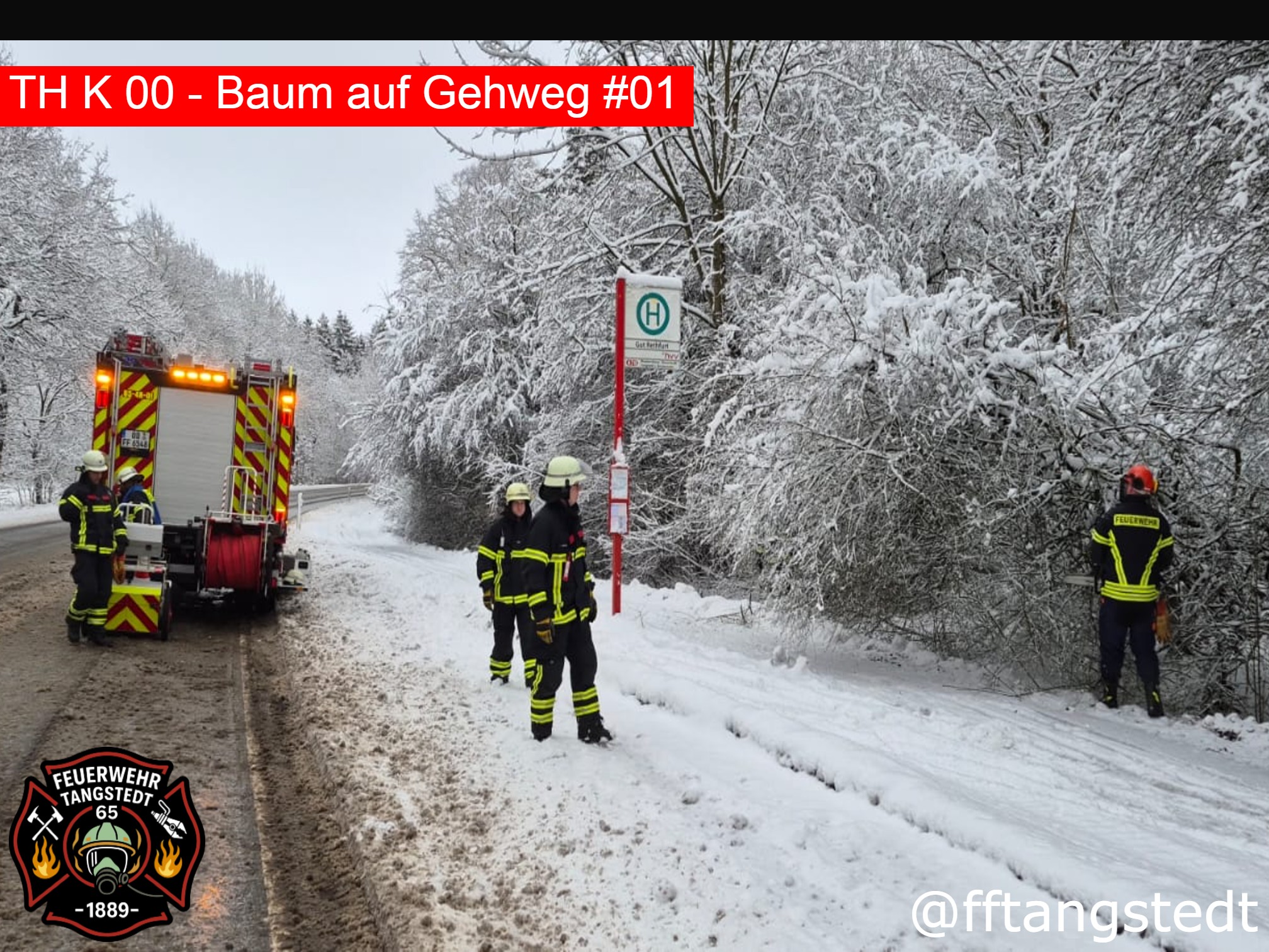 🚨 Nr. 01/2026
📆 04.01.2026, 14:18 Uhr
📟 TH K 00 - Baum auf Gehweg
🌐 OT Tangstedt / B432 / Rethfurt
⚠Wir wurden zu einem umgestürzten Baum alarmiert. Vor Ort eingetroffen stellte die Lage sich wie folgt da: Aus einem größeren Busch waren mehrere Äste durch die Schneelast auf den anliegenden Gehweg gedrückt worden und einzelne Stränge entwurzelt. Mittels Motorsäge wurden die notwendigen Äste entfernt und der Weg wieder frei geräumt. Nach Abschluss der Maßnahmen wurde die Einsatzstelle verlassen.
Alarmierte Kräfte: FF Tangstedt
👍🏼Like=Vielen Dank an die Einsatzkräfte🧑🏼🚒🧑🏼🚒
Alle Einsätze findest du hier:
https://www.feuerwehr-tangstedt.de/einsaetze-2026
#feuerwehr #firefighter #freiwilligefeuerwehr #ehrenamt #retterherz #blaulicht #blaulichtfamilie #fireandrescue #einsatz #alarm #atemschutz #feuer #technischehilfeleistung #einsatzfahrzeug #löschfahrzeug #notruf #instagram #insta #instagramreels #reelsinstagram #reelsofinstagram #instagramreel #reels #kreisstormarn #schleswigholstein #feuerwehr #tangstedt