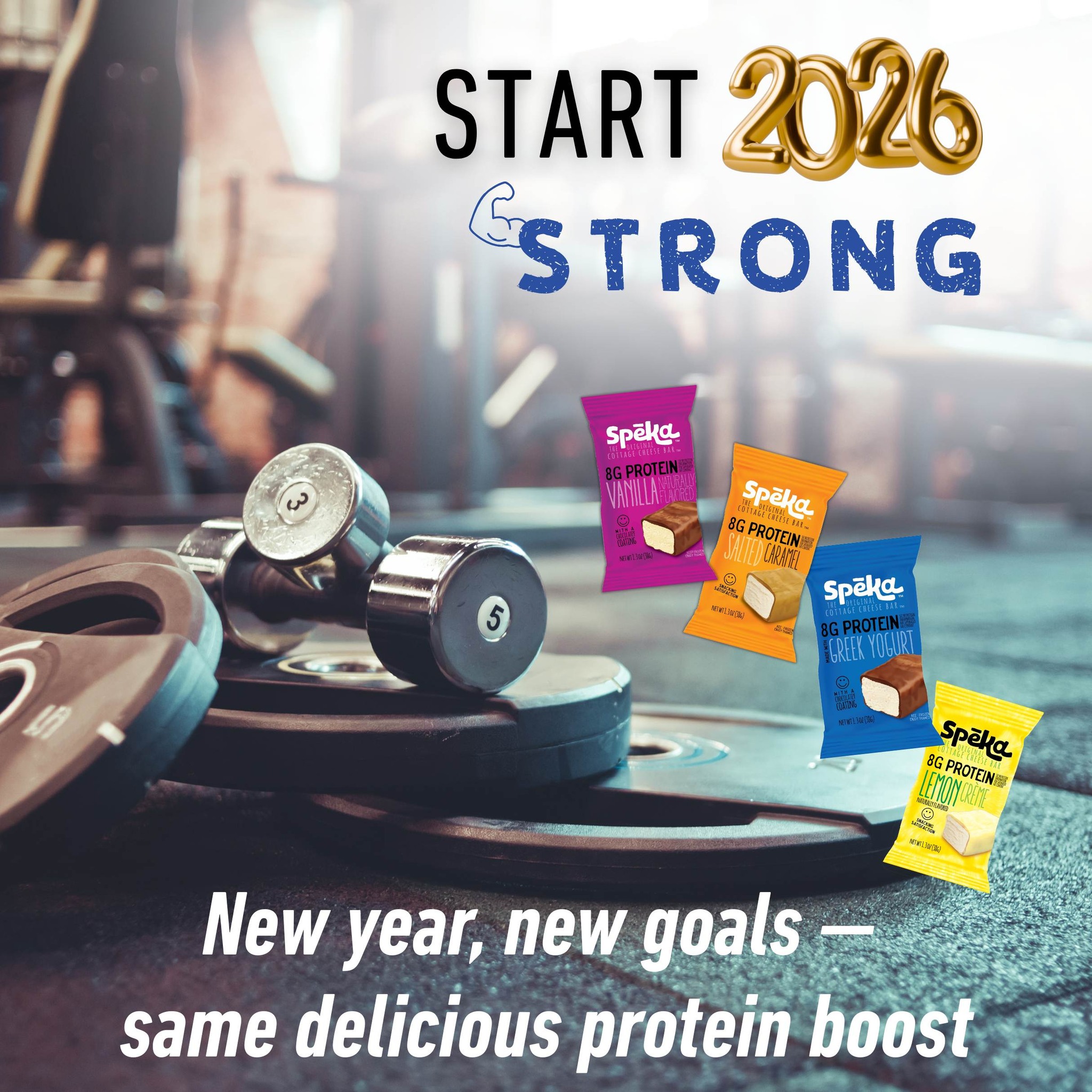 New year. New goals. Same reliable protein-powered boost from Spēka Bars.
Whether you’re hitting the gym, getting back into a routine, or just needing a smarter snack to fuel your day, 8 grams of cottage cheese protein makes every bite count.
Kick off the year feeling energized, satisfied, and strong —
👉 Fuel your goals with Spēka!
Which flavor is powering your first workouts of 2026? 💛💙🧡💜
#StartStrong #2026Fuel #ProteinPowered #HealthySnacking #SpekaBar #NewYearNewGoals #CottageCheesePower