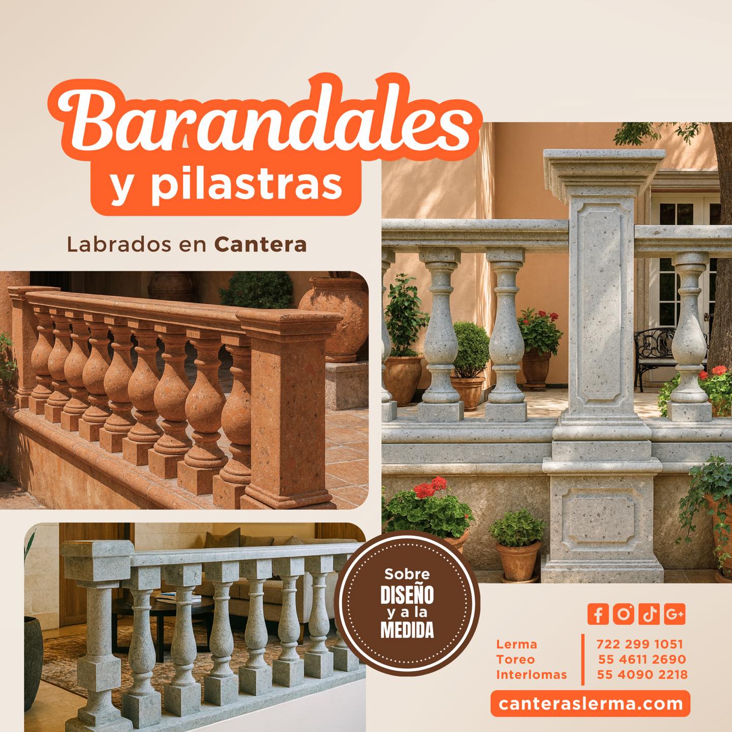 Eleva tu proyecto con barandales de piedra natural.
Diseño, resistencia y elegancia en una pieza hecha a la medida. 📲 https://www.canteraslerma.com
📩 Cotiza hoy y dale a tu espacio el detalle que marca la diferencia. 🧡🏡
#CanterasLerma #BarandalesEnPiedra #PiedraNatural #Arquitectos #Diseñadores #Construcción #DetallesArquitectónicos