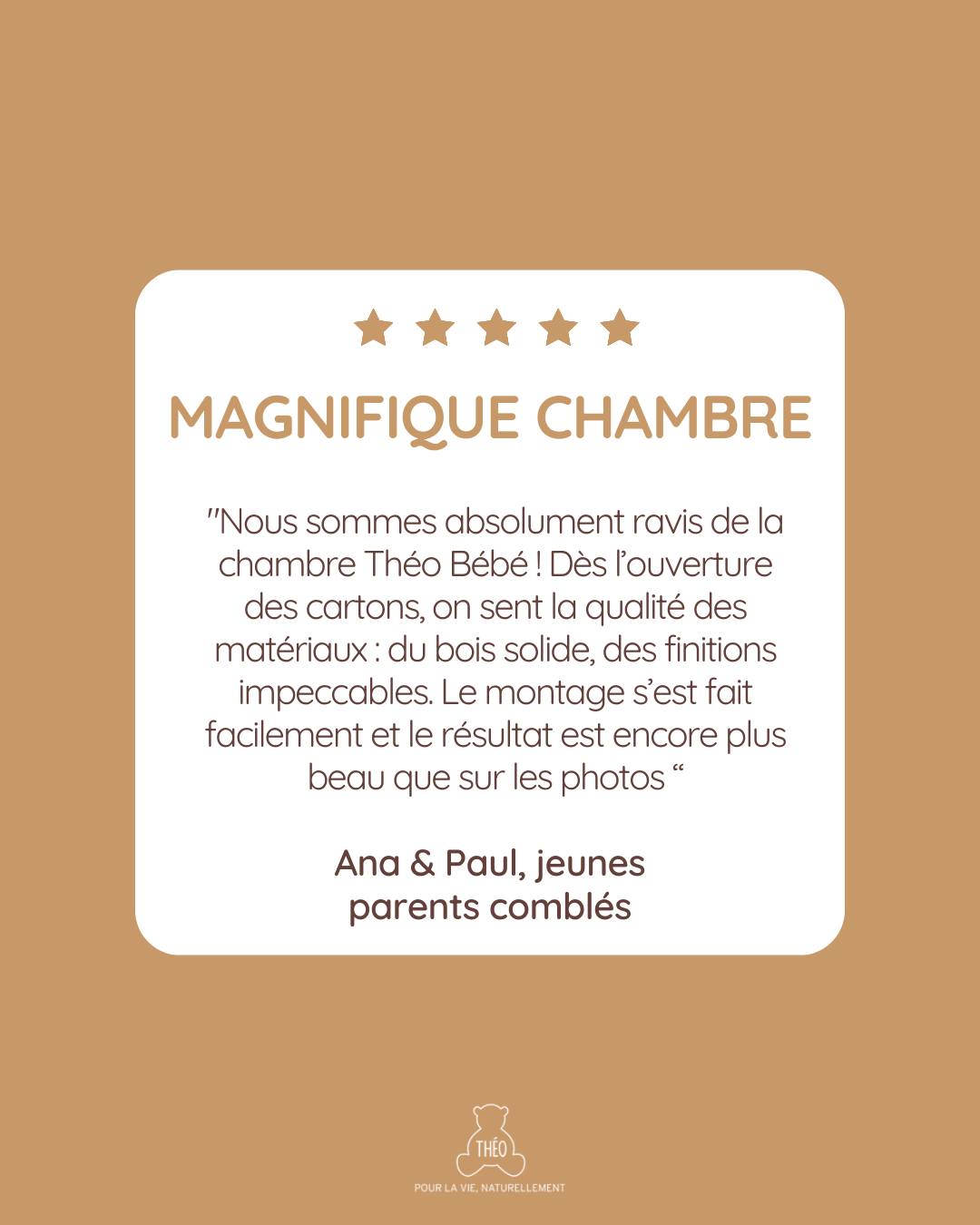 Chez Théo-Bébé, vos retours comptent énormément 💛
Chaque avis que vous partagez nous pousse à aller toujours plus loin dans la création de meubles durables, élégants et conçus pour le bien-être de vos enfants au quotidien.
👉 N’hésitez pas à nous faire part de vos impressions : en commentaire, sur notre site ou en nous mentionnant dans vos publications. Vos retours sont notre meilleure source d’inspiration !
#avisclients #theobebe #meublesbébé #durable #ecoresponsable #designfrançais