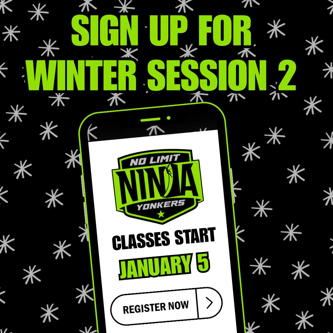 Looking for a way to stay active in 2026? ✅Winter Session 2 starts soon! Whether you're a first-timer or a pro, there’s a spot for you at No Limit Ninja Yonkers. 🤩Let’s make this your strongest year yet! ⚡️
Sign up here➡️ yonkersninja.com/classes
#NinjaClass #RecClasses #FunFitness #KidsFitness #AfterSchoolFun #NinjaSkills #ObstacleTraining #NoLimitNinja #YonkersNY #WestchesterNY #WestchesterMoms #YonkersMoms