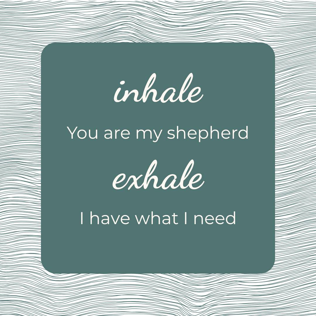 Take a slow and deep breath and let this truth sink in.
When life feels overwhelming, our hearts and minds often race while God’s presence is quietly near. Breath prayers help us return to Him…not by doing more, but by resting in His care.
Try this simple breath prayer from Psalm 23 today:
✨ Inhale: “You are my Shepherd”
✨ Exhale: “I have what I need”
As you breathe, remember: you are guided, provided for, and deeply loved. God walks with you every step, every moment."
#BreathPrayer #Psalm23 #ChristianMindfulness #FaithAndMentalHealth #RootedHopeCounseling #PeaceInHisPresence #GodIsNear #AnxietySupport #ChristianCounseling