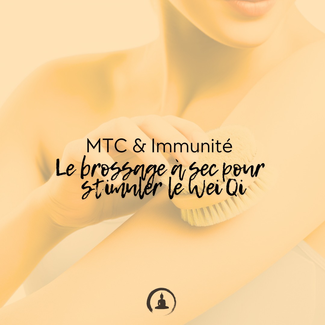 MTC & Immunité : Le brossage à sec pour stimuler le Wei Qi
🖐️ Et si prendre soin de ta peau renforçait ton immunité ?
Selon la Médecine Traditionnelle Chinoise, la peau est bien plus qu’une barrière physique…
💨 Le Poumon gouverne la peau.
En MTC, le méridien du Poumon contrôle la respiration, l'immunité, et… la surface du corps.
🛡️ Le Wei Qi, c’est ton énergie de défense.
Il circule à la surface du corps pour protéger des agressions externes (froid, vent, virus...).
🧽 Le brossage à sec stimule la circulation du Wei Qi.
→ En frottant la peau à sec, on active la microcirculation, on réveille les méridiens, et on tonifie l’énergie défensive.
🕒 À quel moment ?
→ Le matin, avant la douche
→ 3 à 5 minutes suffisent
→ Toujours en direction du cœur
🌿 Un geste simple, naturel, puissant.
→ Pour renforcer le système immunitaire
→ Réveiller l’énergie le matin
→ Et s’ancrer dans son corps
📌 Tu veux apprendre les bons gestes ?
🖐️ Mon guide complet sur le brossage à sec est disponible dans ma bio / à télécharger ici.