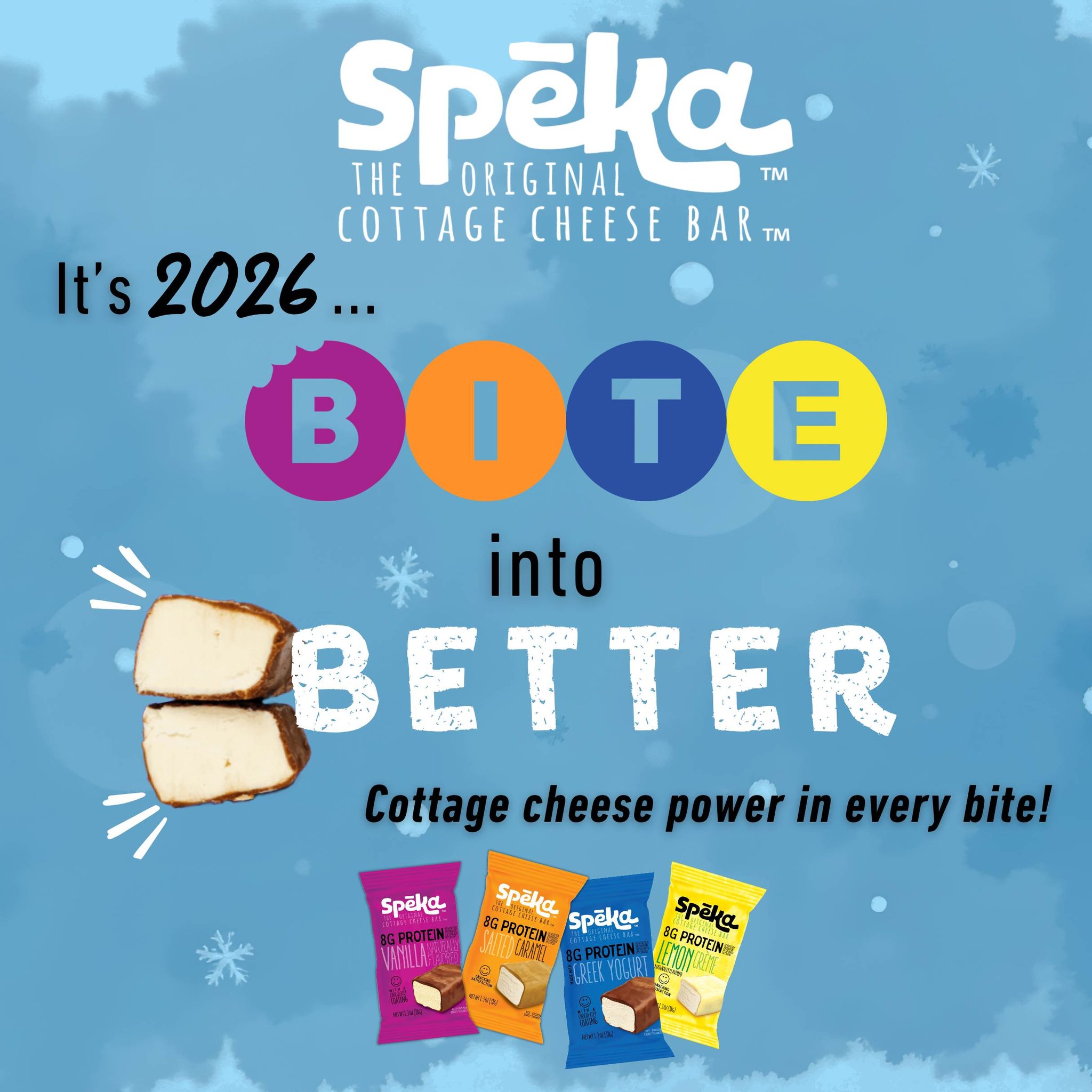 ✨Starting fresh has never tasted so good ✨
With 8g of protein in every Spēka Bar, you get a delicious, creamy cottage cheese–powered boost that keeps your day moving in the right direction.
Whether you’re tackling new goals, resetting your routine, or simply wanting a better snack…
👉 Bite into Better.
👉 Fuel up the Spēka way.
Which flavor is kicking off your 2026? 💙💛🧡💜
#BiteIntoBetter #SnackBetter #ProteinPowered #HealthySnacking #CottageCheeseBar #NewYearFuel #SpekaBar