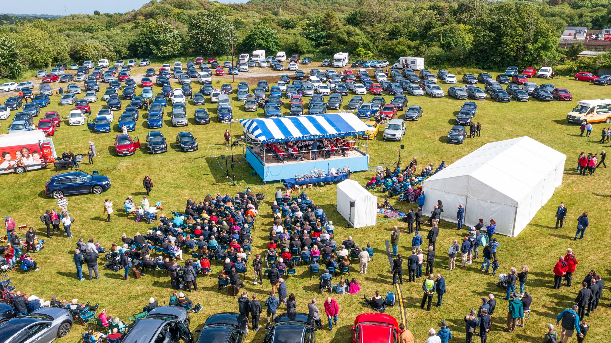 📸 Bugle Band Contest - Looking Back & Counting Down 🎺🚁
Photos from the 2024 Bugle Band Contest, captured from above - a day full of music, tradition and community.
⭐ Today marks 20 weeks to go until the next Bugle Band Contest… and this one will be truly historic as it'll be the 100th Contest!
A milestone for one of the most iconic and longest-running open-air brass band festivals in the country.
📅 Saturday 20th June 2026
📍 Molinnis Park, Bugle
🎼 Adjudicator: Dr Stephen Cobb
From its beginnings back in 1912, when live music was king and thousands gathered in the Mid-Cornwall clay country, the Bugle Band Contest has survived two world wars, venue changes, and over a century of musical evolution - yet it has always stayed true to its roots.
Open air. Serious competition. Incredible atmosphere.
With the famous march to the contest grounds, bands performing across all grades, youth and training sections, and the prestigious Royal Trophy (presented in 1913 by the Prince of Wales), this festival remains a cornerstone of brass band history.
Roll on June 2026 - history in the making 🎶
If you’ve never experienced Bugle, the 100th contest is the one not to miss.
#BugleBandContest #Bugle100 #BrassBandHistory #CornwallEvents #DronePhotography #MolinnisPark #BandingTradition #100YearsOfMusic