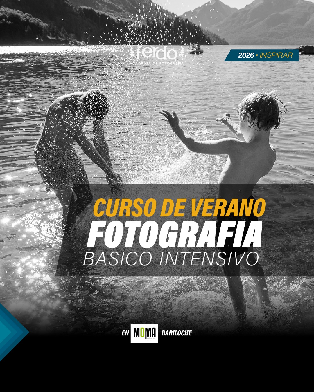 CURSO DE FOTOGRAFÍA • INTENSIVO DE VERANO
📍 Bariloche
Aprendé fotografía desde cero, entendiendo la cámara y el lenguaje visual.
Un curso práctico y claro, enfocado en que realmente mejores tus fotos.
🔹 Básico intensivo • 8 clases
🔹 Exposición • Composición • Encuadre • Iluminación
🔹 2 salidas prácticas (Clase 3 y 7 jueves 18:30 h)
🔹 Grupos reducidos (máx. 10 personas)
🗓 Inicia martes 20 de enero
🕡 Martes de 18:30 a 20:30
📍 MOMA Multiespacio • Traful 210 • Bariloche
📲 Inscripciones por WhatsApp
+54 9 294 493 1596
🌐 Más info y pagos online
www.ferdoacademia.com