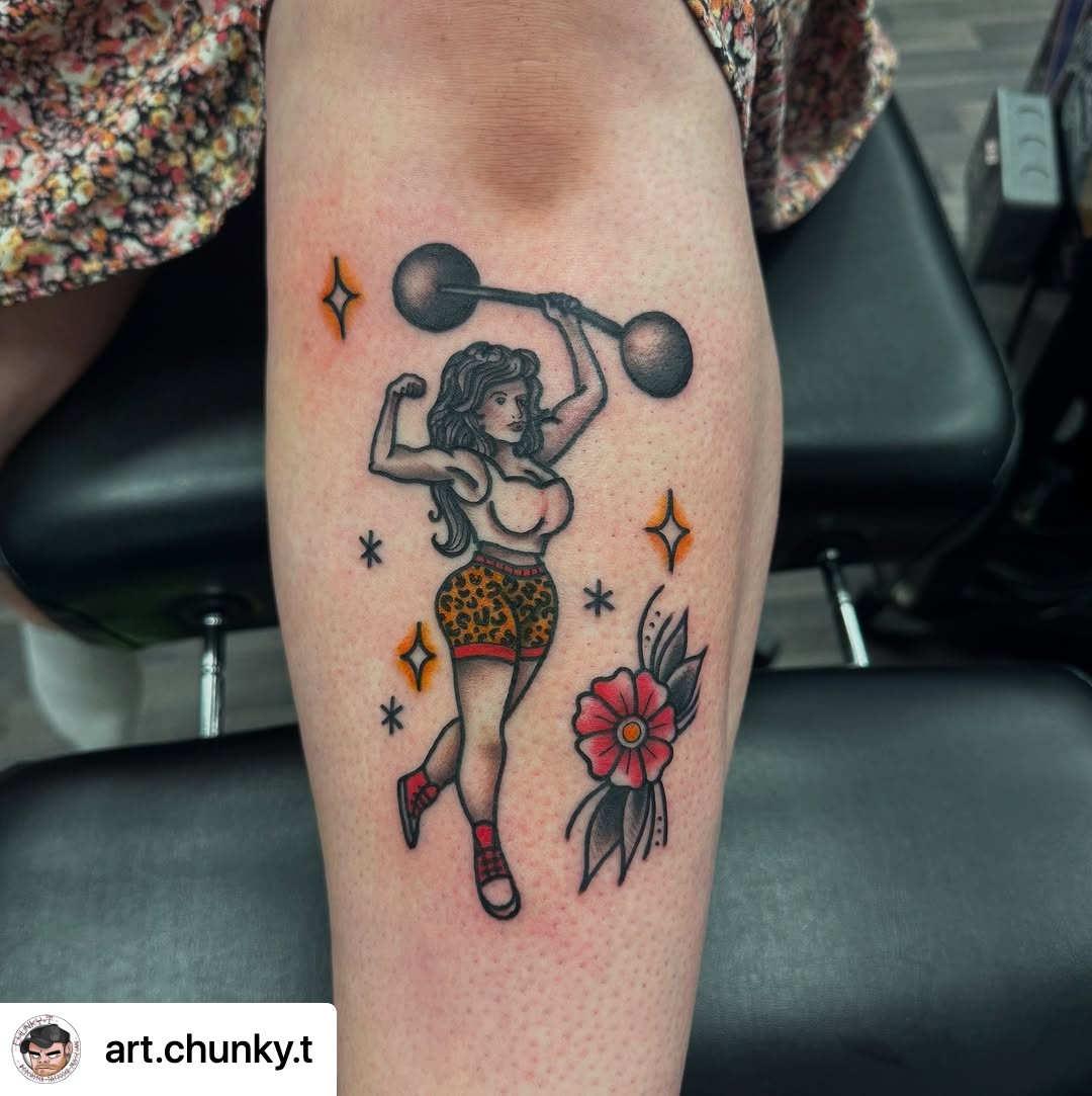 @art.chunky.t Mad sick strong gal for @amztay today!