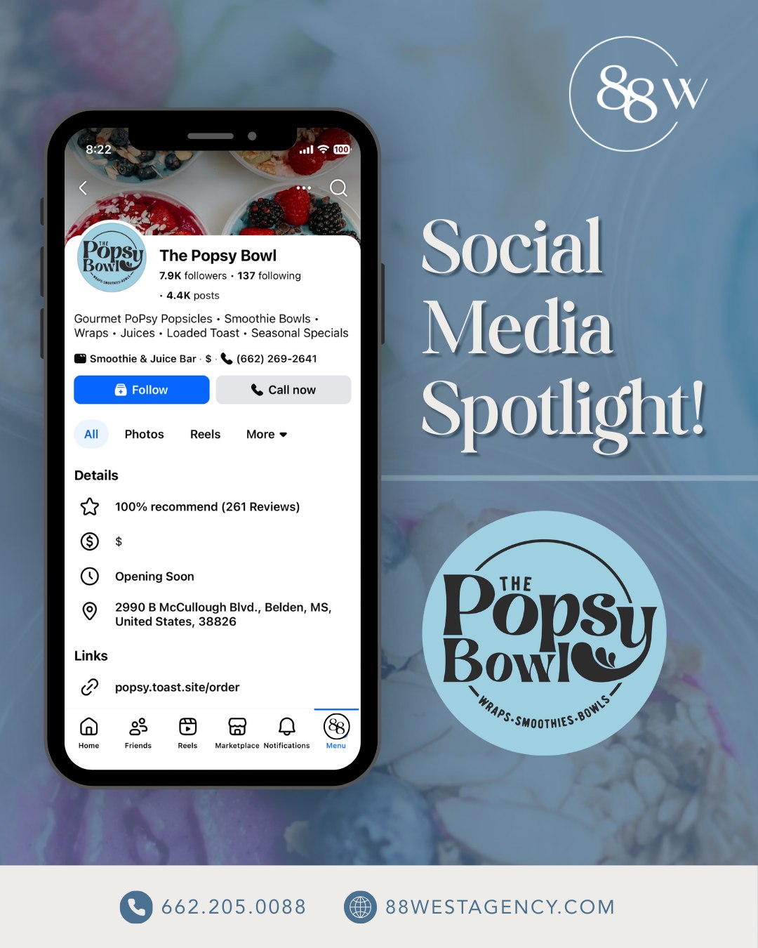 Client Spotlight: The Popsy Bowl 💖🥤
We’ve loved partnering with The Popsy Bowl as they step into an exciting new chapter—a fresh brand look, a new location, and the same bold, colorful flavors everyone loves. 🍓
From teasing the move to building buzz for their opening, this project has been all about celebrating growth, community, and a brand that truly pops.
-
📞 662.205.0088 | 251.202.7180
💻 88westagency.com
-
#88West #88WestAgency #NorthMS #ALGulfCoast #MSGulfCoast #GulfShoresAL #HuntsvilleAL #BrandAgency #DesignAgency #MarketingAgency #BrandStrategy #DigitalMarketing #ClientSpotlight #ThePopsyBowl #MyTupelo #TupeloMS @thepopsybowl @mytupelo