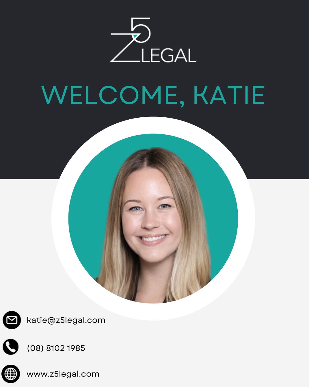 Welcome to Katie who starts as a Lawyer with Z5 Legal next week Monday 12 Jan.
Katie brings a strong background in public sector administrative and family law. Prior to joining us, Katie worked with the Legal Services Commission of South Australia, Ombudsman SA, and the Department for Education and Child Development.
Katie will be working across our practice areas and is particularly looking forward to supporting our family law clients.
Katie will be available on Mondays, Tuesdays, and Wednesdays.
We’re excited to have Katie on board and look forward to the expertise, care, and clarity she will bring to our clients.
📧 katie@z5legal.com
📞 (08) 8102 1985
🌐 www.z5legal.com
