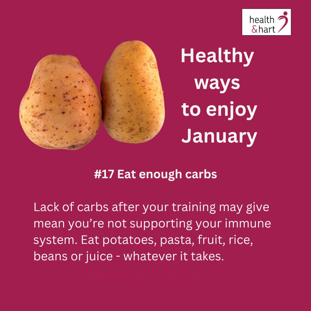 Carbohydrates post-training restore glycogen, support the stress response, and protect immune function. Including potatoes, rice, pasta, fruit, or beans ensures energy recovery, supports hormones, and maintains performance.
These are all good sources of carbohydrate as well as some having good sources of vitamins and minerals (less in white rice and pasta)
You can also refuel on sports products and there may be a place but many are over processed and have added unwanted ingredients, so check the labels.
and you could refuel on cakes but I don't recommend that as all you eat. Plus there's a difference between the quality of a home made cake and a packaged one of course!
A piece of fruit is usually an easy option, or a smoothie with fruit and banana/juice to take it up a level, and then more focused refuelling if you're doing intense work or more endurance.
#runandeatcake #runner #cyclist #carbs #refuel
#CarbSmart #FitnessFuel #ImmuneSupport #HealthyEating