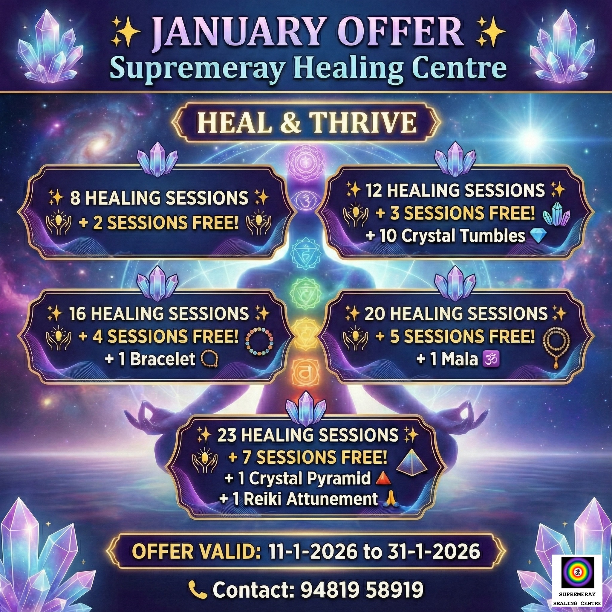 JANUARY HEALING OFFER