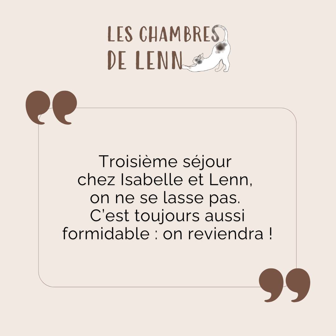 Ils sont passés par Les chambres de Lenn 🐈✍🏼
Pour en savoir plus, rendez-vous sur le site 👉🏼 www.leschambresdelenn.com
➡️ Réservation par mail 📩 : leschambresdelenn@gmail.com ou par téléphone 📞 : 06 84 83 28 26
#bretagne #damgan #morbihan #chambresdhotes #janvier #happynewyear
