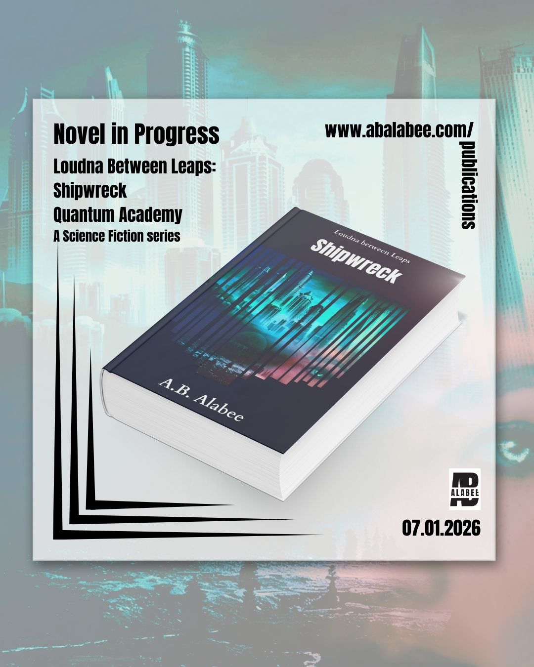 Let me introduce you to Loudna (a.k.a. Atharany). She’s a quantum guardian, engineered to have the ability to cross dimensions and travel through time… except in this novella. Loudna Between Leap: Shipwreck is my first story from the Quantum Academy series, published in French, it will soon be available in English and I’m super excited about it.
The imposter syndrome has kept me back from publishing in English. Fear of disappointing English readers with my style and voice: neither French nor English, but both. After eight books, my French readers don’t seem bothered about my quirky flow of consciousness writing style. I hope you’ll enjoy it too.
Here’s the summary of the adventure when Loudna is stuck in her present, unable to travel through time.
Like a singularity, I wander in the interstices of the multiverse.
I never asked to become Loudna, but my DNA made me a quantum guardian, a time traveller. I would have loved to enjoy the present before my next leap into the past. However, the shipwreck destroyed my life.
I got trapped in the quantum realm where I should have remained. Indeed, my life would have been better if I had let my atoms disperse to the four corners of the cosmos. From now on, I hide in the anonymity of Old Magador. Here, my past doesn’t exist and I can forget that I have lost the ability to move in space and time.
Without my quantum powers, how will I repair the transdimensional damage caused by Nomaas? In reality… reality… How ironic! I can finally live a normal life – until the imminent end of the universe.
If you like to escape in the quantum realm where science meets magic, you will enjoy my adventures in space and time. I’m the first quantum guardian, the Loudna, the master of the keys, engineered by the Ancilian who, from the fourth dimension, ‘watch over’ (study) the human civilizations they have scattered across the galaxy.
My destiny was to sort out their mess…
Well…
Not any more…
#abalabee #sciencefantasy #novelexcerpt #quantumfiction #novelinprogress