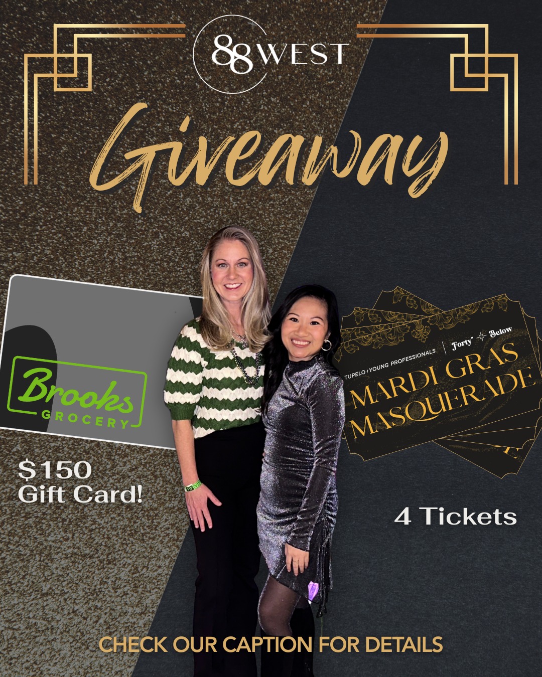 GIVEAWAY TIME! 🎭
We’re celebrating the season with a double treat:
✨ $150 Brooks Grocery gift card
✨ 4 tickets to Tupelo Young Professionals’ Forty Below Mardi Gras Masquerade
Here’s how to enter:
1️⃣ Follow us @88WestAgency
2️⃣ Tag a friend in the comments! (Each comment = 1 entry)
3️⃣ Share this post!
It’s that easy! Winner announced January 14th! Don’t miss your chance to grab your essentials and a night of fun. 🥳
-
#88West #88WestAgency #NorthMS #ALGulfCoast #MSGulfCoast #GulfShoresAL #HuntsvilleAL #BrandAgency #DesignAgency #MarketingAgency #Giveaway #TupeloEvents #BrooksGrocery #FortyBelowMardiGras #FortyBelow #TYPFortyBelow
