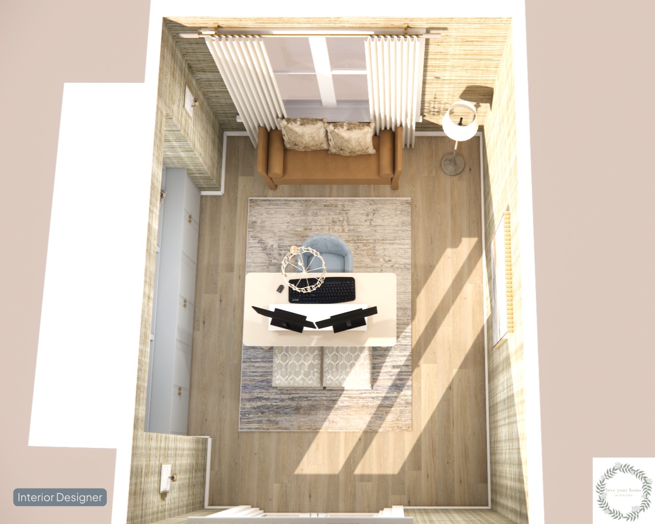 A space that works hard should also feel beautiful. 💛
This home office was being used every day—for work, for creative projects, for everything—but it didn't reflect my client at all.
It was just there. Begging for some personality and style to match how much time she spent in it.
Now it's getting the transformation it deserves. Champagne tones and white gold accents create a glam feel with traditional touches. The textured grasscloth wallpaper will be the first thing you notice when you walk in. And the geometric chandelier over the desk? It's the perfect statement piece.
The built-in bookshelves were already there, but we’re giving them new life with a fresh coat of soft blue-gray paint and swapping out the hardware for jewelry-inspired knobs.
We're also adding outlets inside so her printer and scanner can stay tucked away but still ready when she needs them.
A standing desk with built-in storage keeps the workspace clean, the chair adds a fun pop of color, and the sculptural bench under the windows brings both style and function together.
This room is proof that your workspace can be inspiring, organized, and totally you.
Have a room that needs a little love? Let's talk about how we can make it work (and look!) better. Send me a message to get started.
#HomeOfficeDesign #InteriorDesign #InteriorDesigner #PhillyInteriorDesign