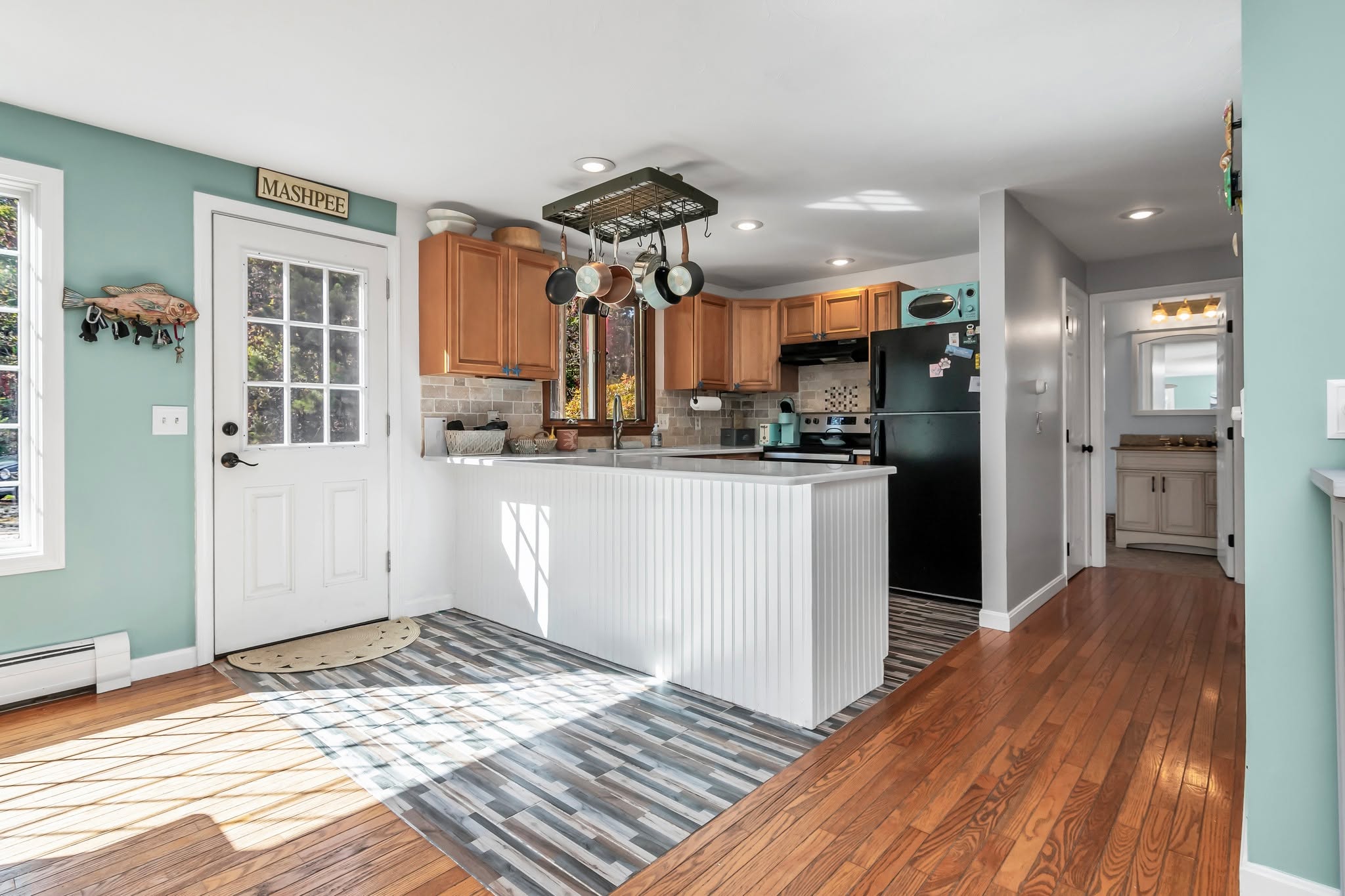 Imagine showing this kitchen to your next buyer โจ A bright, airy layout, textured stone backsplash, open shelves with woven baskets, and a cozy peninsula that makes cooking feel special.
.
.
.
.
.
.
.
.
#KitchenInspo #CoastalKitchen #jmrealestatephoto #realestatephotography