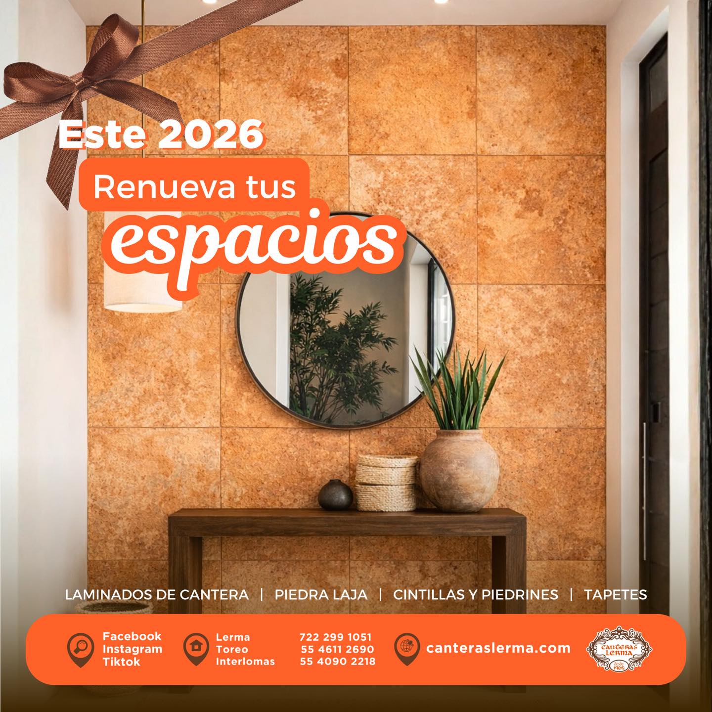 Este 2026, renueva tu hogar con la belleza que solo la piedra natural puede ofrecer 🧡. Recubrimientos que aportan textura, carácter y elegancia a cada espacio. 📲 https://www.canteraslerma.com
#RenuevaTuHogar #PiedraNatural #recubrimientos #CanterasLerma #Arquitectura
#TexturasNaturales #ArquitecturaMexicana