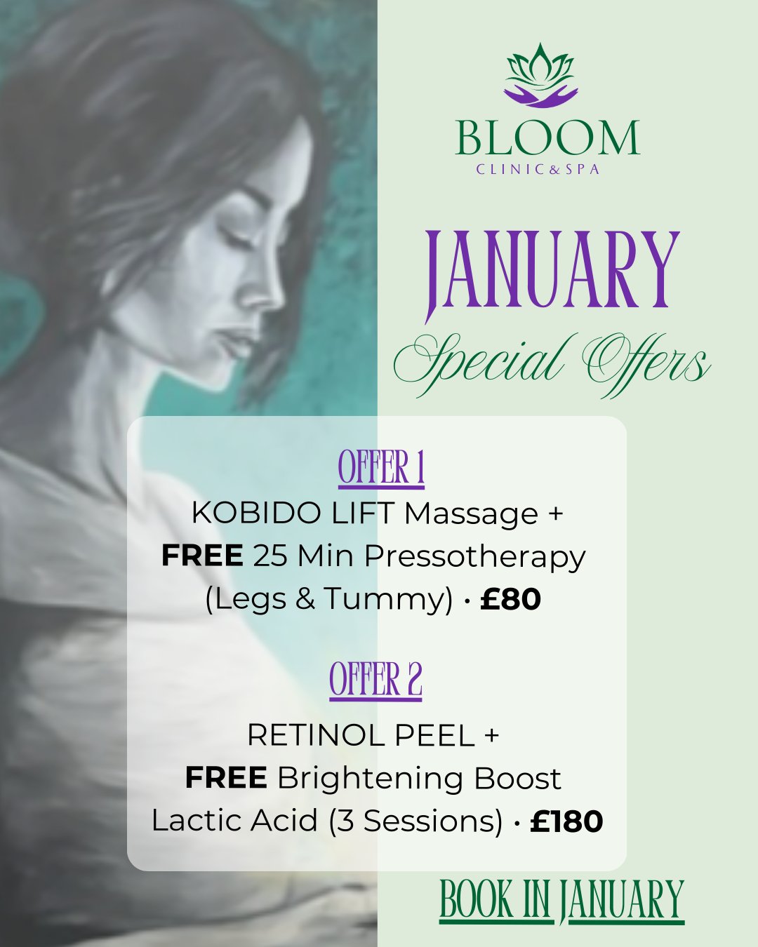 Hi there, lovely ladies, 🌸
Does your skin feel dull or "heavy" this January? It’s frustrating when your complexion looks tired and pigmentation spots make you feel less like yourself. I know how much it affects your confidence when you don't feel "bright."
I’ve designed our January offers to help you feel lighter and brighter:
🌸 Kobido Face Lift (£80) + Get a free 25-min lymphatic pressotherapy session for your legs and tummy.
🌸 Skin Mission Peel: 3 medical Retinol treatments for £180 (was £250) to clear pigmentation + Get a free brightening boost lactic acid. Book these 3 treatments over 2 months for a clearer complexion.
Valid to book in January only! 🤍
DM "FRESH" to start your recovery.
#MedicalAestheticsUK #SkinRecovery #SkincareGoals