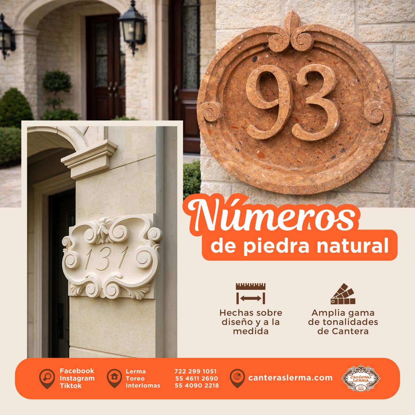 Dale personalidad a tu entrada con números en piedra natural. 🧡🏡 Diseños únicos y hechos a la medida. 📲 https://www.canteraslerma.com
#CanterasLerma #PiedraNatural #Fachadas #ArquitecturaResidencial #DiseñoExterior #Cantera #hechoenmexico #diseñomexicano