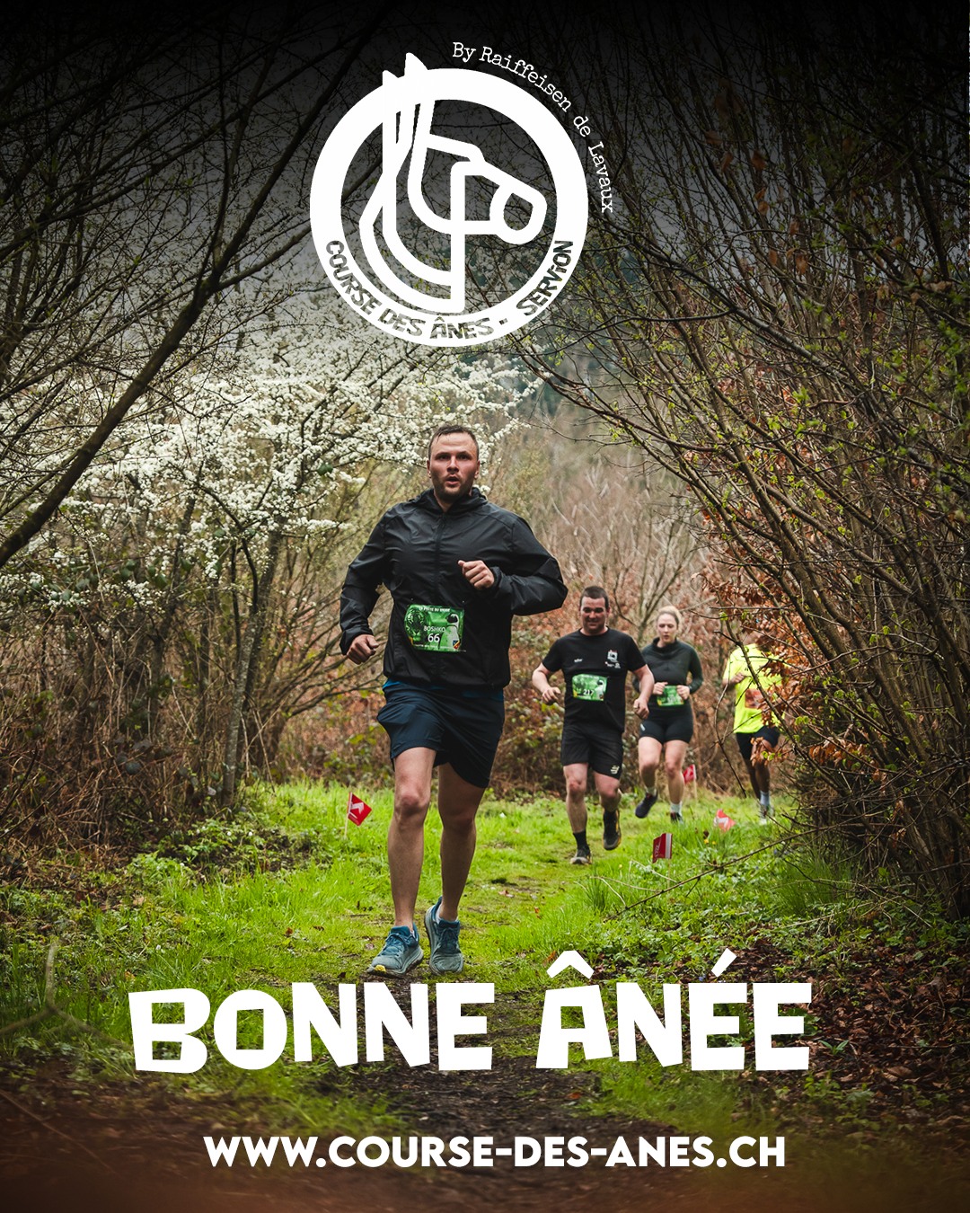 L'équipe Course des Ânes vous souhaite une bonne Ânée !
RDV 29 mars 2026 à Servion ! Les inscriptions sont ouvertes.
Trail 30- 15 - 10K - Relais 10 +1K
Course 5K
Nordic Walking 10K
Kids 2K - 1K
@liaudetpial @idees_vertes_sarl @wellamo.ch @fonds_du_sport #raiffeisen-de-lavaux #trailrunning #Servion @zoo_de_servion @tropiquarium_de_servion #nppr @@garageroverey @lausannerunclub @leman_running