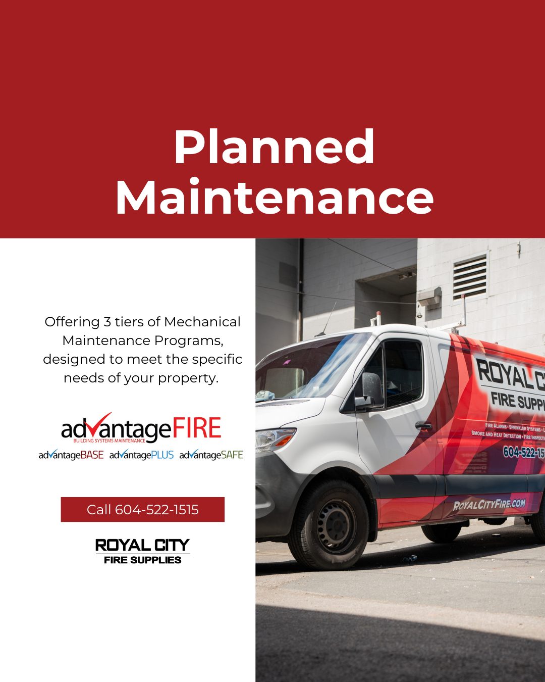Planned maintenance isn’t just about compliance — it’s about confidence.
Our AdvantageFIRE programs are designed to match the scale and complexity of your building. With three flexible tiers — Base, Plus, and Safe — we help you stay ahead of issues, extend the life of your systems, and reduce emergency costs.
Because your fire protection plan should be as reliable as the team behind it.
#FireSystemMaintenance #AdvantageFIRE #PreventativeMaintenance #LifeSafetySolutions #RoyalCityFire #BuildingProtection