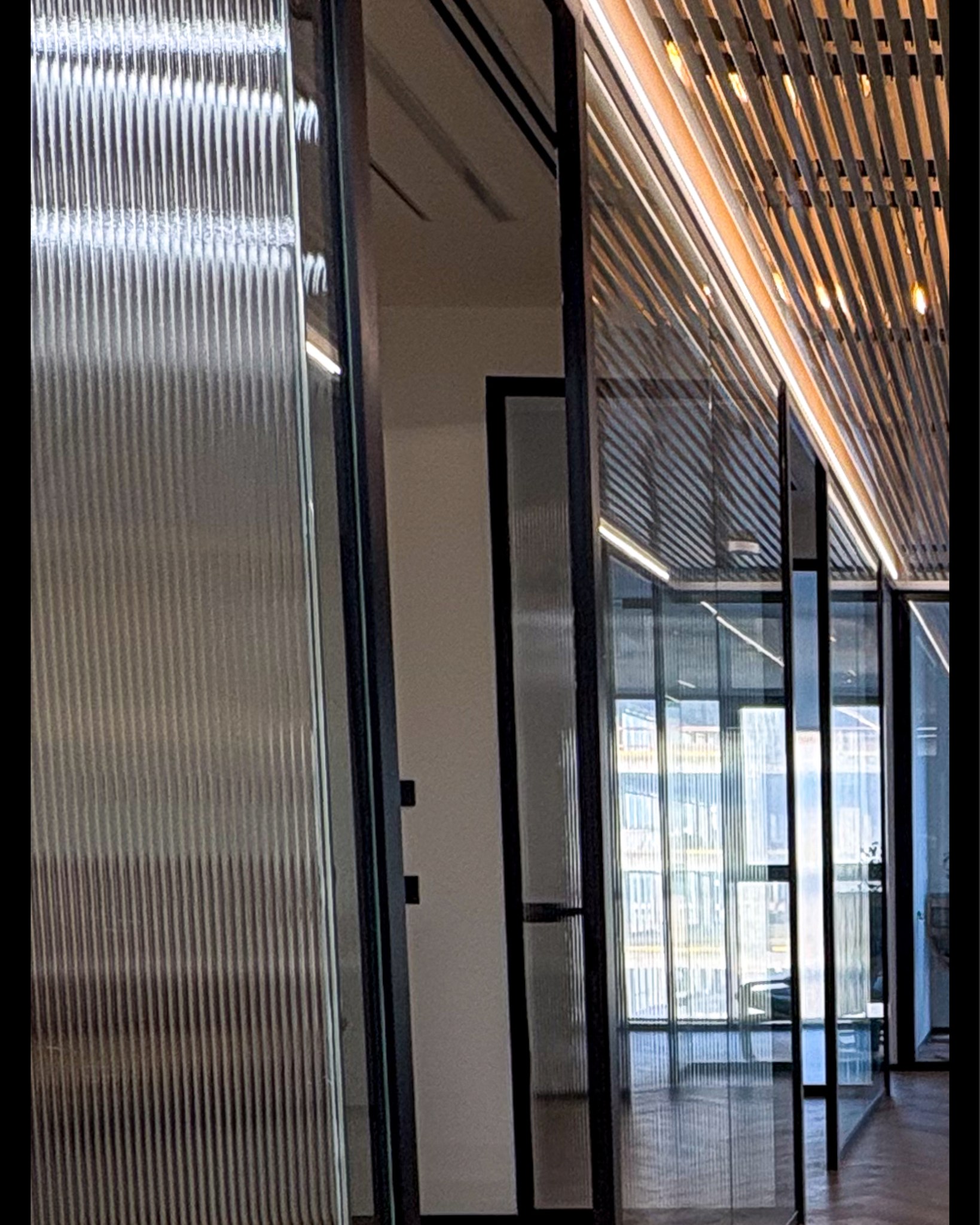 Light moves. Space flows. #glassdetails #interiorl…