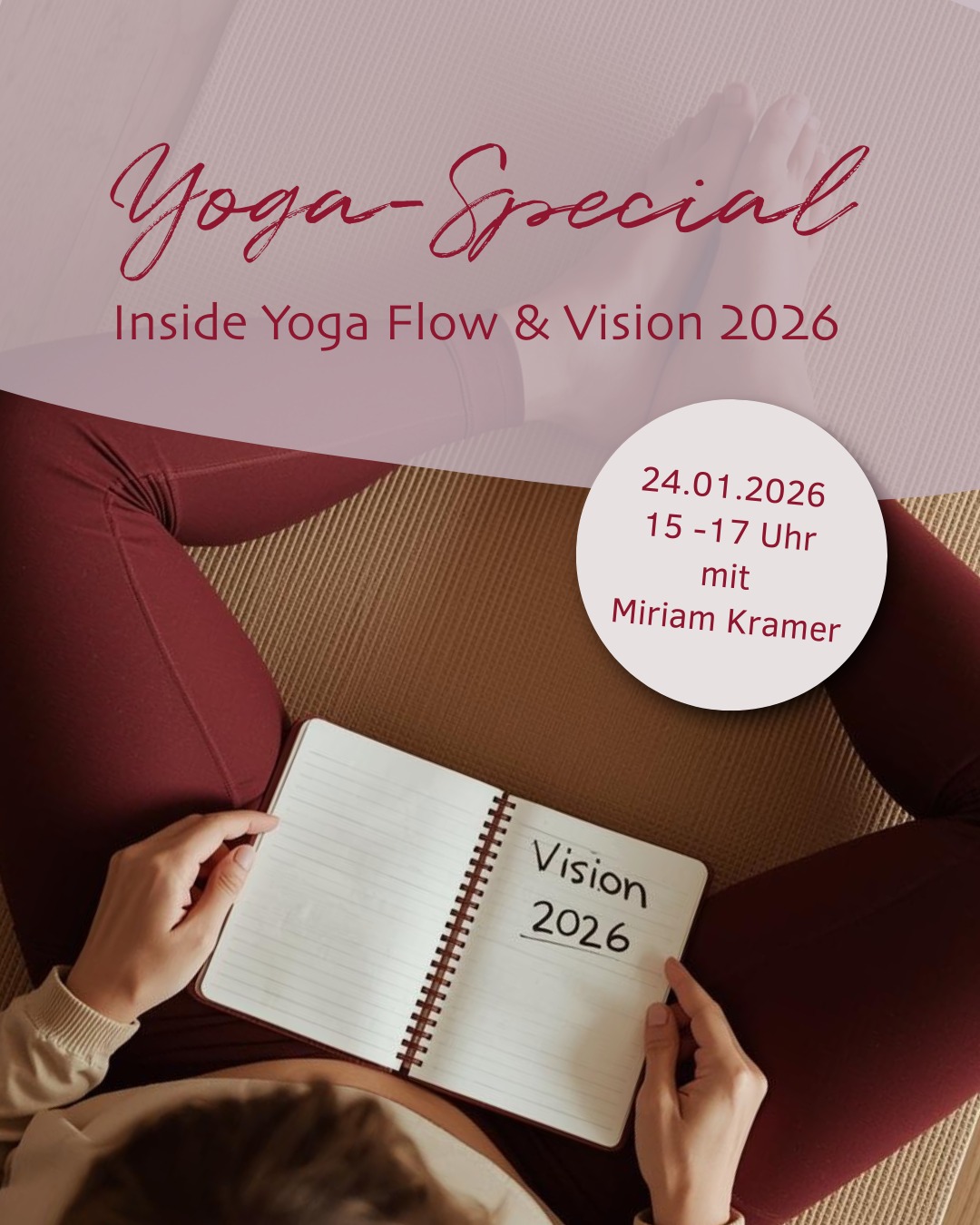 ✨ Inside Yoga Flow & Vision 2026 ✨
💃🧘♀️ Yoga wird Bewegung. Bewegung wird Tanz.
Dieses Special lädt dich ein, dich zur Musik zu bewegen und Yoga-Asanas in einem geschmeidigen, fließenden Flow miteinander zu verbinden – frei, kraftvoll und getragen vom Atem.
🌊 Flow & Hingabe
Wir atmen und bewegen uns dynamisch im Einklang.
Ohne Anfang, ohne Ende – alles fließt in Harmonie.
Yoga als bewegte Meditation, als Tanz des Körpers, begleitet vom Klang und der Kraft des Herzens. So darf die frische, pulsierende Energie des neuen Jahres jede Zelle deines Körpers durchströmen.
🕊️ Slow Down & Vision
Nach einem sanften Ausklang der Praxis nehmen wir uns Zeit zum Innehalten.
In einem achtsamen Journaling-Moment laden wir deine Visionen für 2026 ein – und geben ihnen Raum, Form und Richtung.
🤍 Für alle Level geeignet
Egal ob du neu im Flow bist oder schon länger praktizierst – du bist herzlich willkommen.
📅 Samstag, 24. Januar 2026
⏰ 15.00 – 17.00 Uhr
👩🏫 mit Miriam Kramer @mirikrameryoga
📲Buchungen über unsere Yogaraum-App oder Eversports:
Teilnahmegebühr:
– 35 € regulär
– 20 € für Yogaraum-Member
– Wellpass: Zuzahlung 20 € 📩 Anmeldung für Wellpass bitte per Mail an: info@yogaraum-rv.de
✨ Lass dich bewegen. Lass dich inspirieren.
✨ Starte verbunden, klar und kraftvoll ins neue Jahr.
#yogaraumravensburg #insideyoga #yogaflow #bewegtemeditation
#vision2026 #yogamusic #achtsamkeit #flowstate #yogaravensburg #yogacommunity #wellpass #eversports
#yogaspecial #neuesjahrneueenergie #journaling #yogaraum_rv #yogabodensee