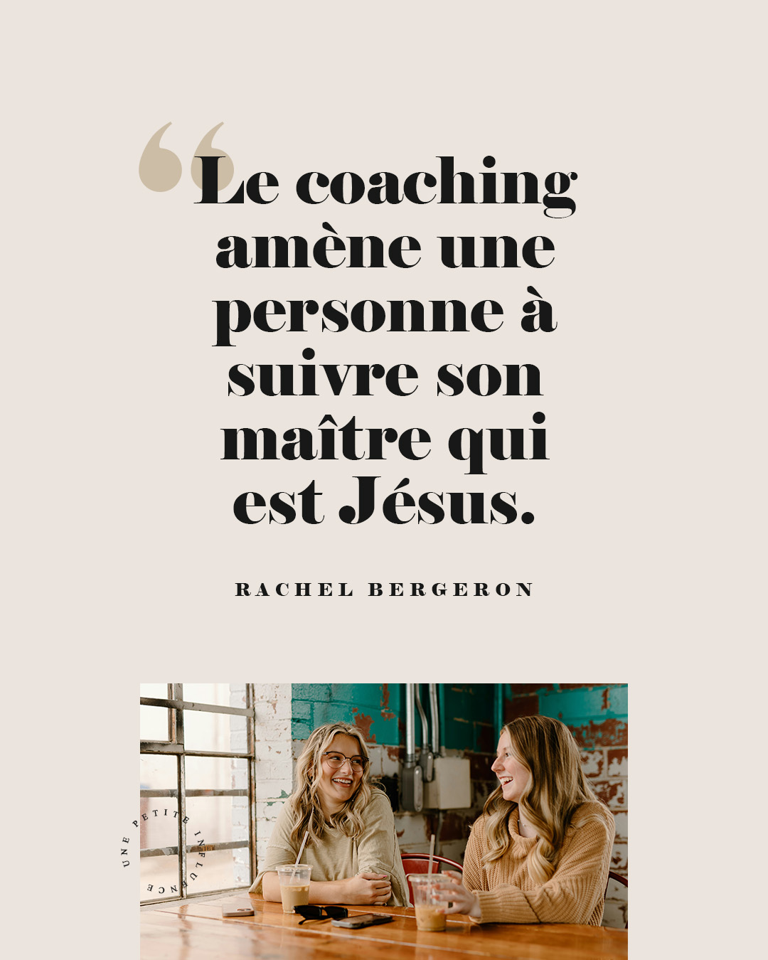 Que vous soyez déjà familière avec le coaching ou que vous n’en ayez jamais expérimenté les bienfaits, mon tout nouveau guide sur ce sujet est une belle occasion d’explorer, puis de mettre en pratique, avec d’autres femmes de votre communauté, cette approche concrète et intentionnelle pour grandir comme disciple de Christ.
Mon guide est disponible sur mon site web, dans la section ressources gratuites!
#UnePetiteInfluence #FemmesDeFoi #Chretienne #Evangile #Coaching