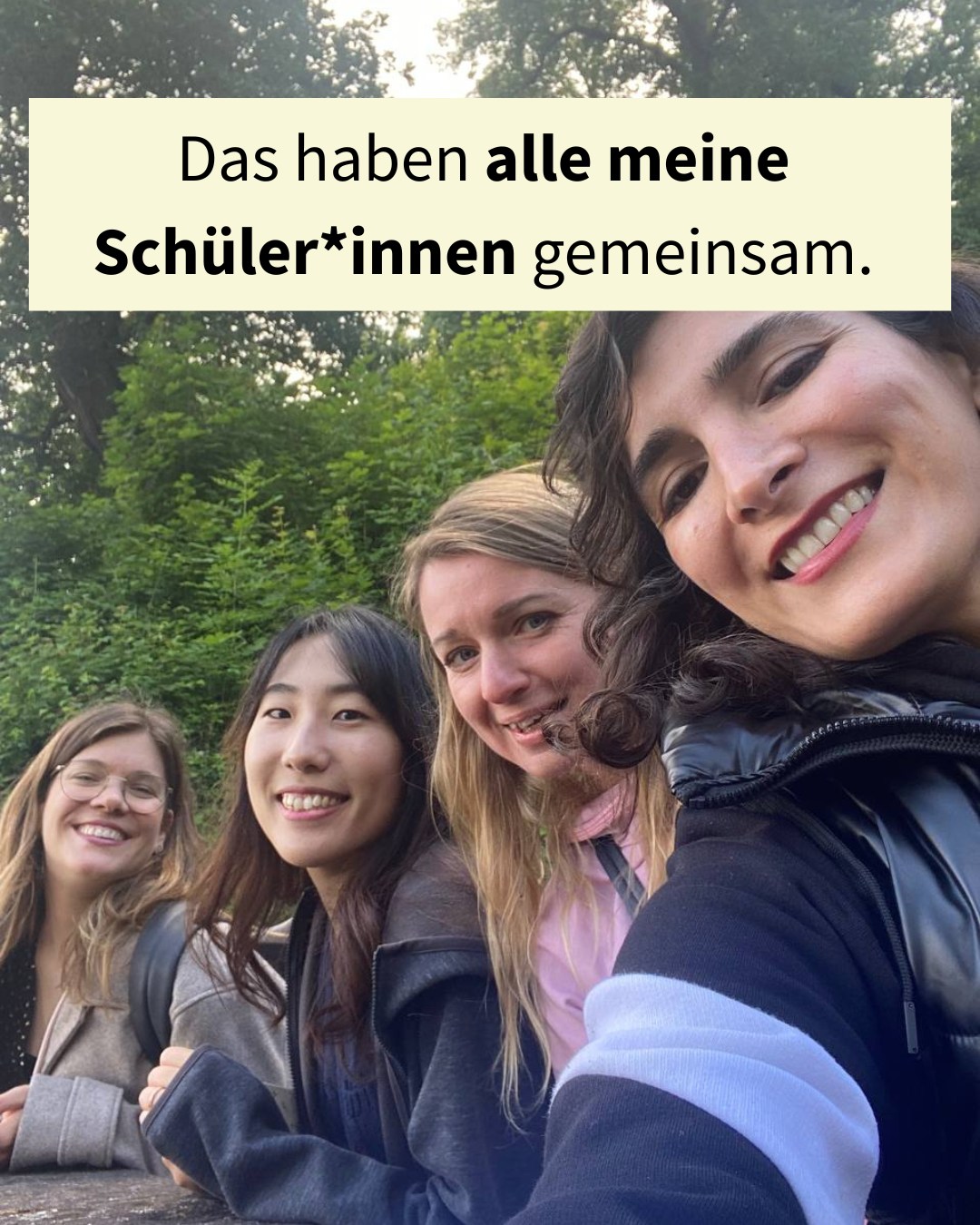 🇩🇪 Was unterscheidet erfolgreiche Deutschlernende von anderen?
✔️ Sie haben ein klares Ziel: Sicher kommunizieren auf fortgeschrittenem Niveau
✔️ Sie verstehen, dass Deutschlernen Zeit braucht und nicht nur eine Frage von Niveaustufen ist
✔️ Sie sind bereit, in ihre Zukunft zu investieren – mit Zeit, Geld und Energie
Erkennst du dich wieder?
Dann ist mein B2+ Profi Onlinekurs genau das Richtige für dich! 🇩🇪💪
Hier vertiefst du dein B2-Niveau richtig, statt direkt zu C1 weiterzuhetzen. (hetzen = eilen / schnell und gestresst gehen)
Denn eine solide Basis macht den Unterschied – du wirst sicherer in komplexen Gesprächen und vermeidest typische Fehler.
🎯 Unser Ziel: Echte Sprachkompetenz aufbauen, mit der du sich sicher fühlst!
Alle Infos zu meinem Kurs und zur Anmeldung findest du in meinem Profil! 😊
Ich freue mich darauf, dich auf deinem Weg zu besserem Deutsch begleiten zu dürfen!
Liebe Grüße
Deine Deutschlehrerin
Verenita
🖤❤️💛
#deutschb2 #deutschlernen #deutschonline #b2plus #sprachkurs
