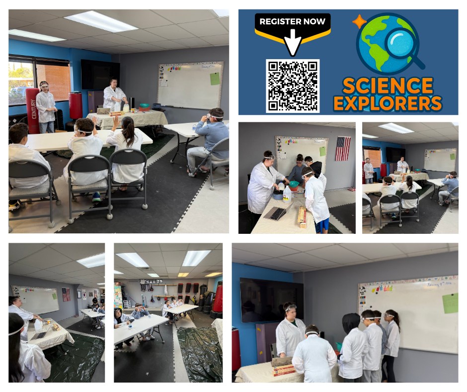 We had an amazing first day of our brand-new Science Explorers Club!
From asking big questions to testing wild ideas, our young scientists jumped right in and discovered just how fun science can be when you get to experiment, build, and explore.
At Science Explorers, students don’t just watch demonstrations — they think like real scientists.
Every class, kids learn to say:
“I have a question.”
“Here’s my hypothesis.”
“Let’s test it.”
“Here’s what I discovered.”
Through hands-on STEAM projects, exciting experiments, and creative problem-solving, students build curiosity, confidence, and real scientific thinking skills — all while having a blast.
If you’re looking for a program where your student can explore, create, and discover, we’d love to have them join us.